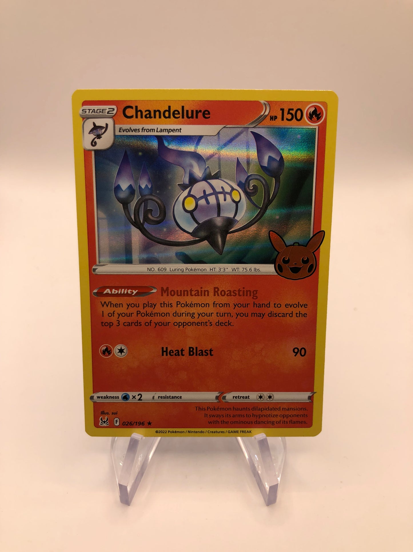 Pokemon Karte Chandelure 26/196 Englisch