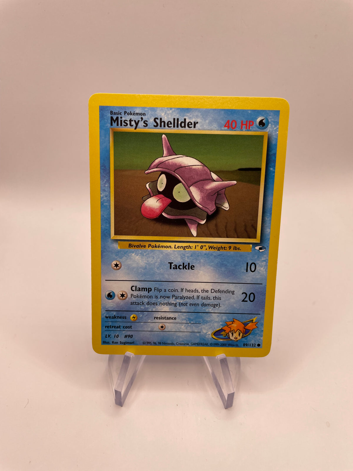 Pokemon Karte Gym Heros Mistys Shellder 89/132 Englisch