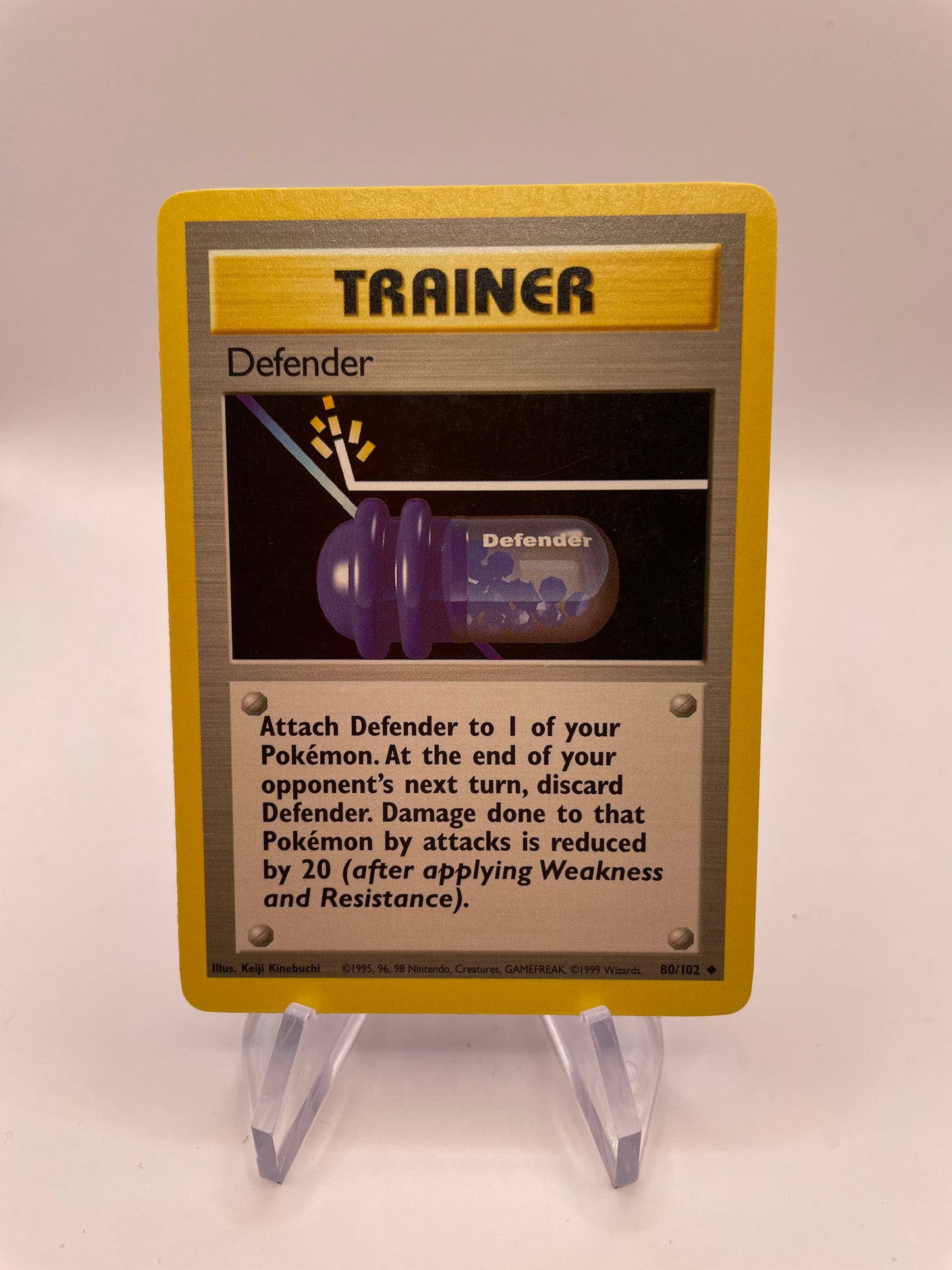 Pokemon Karte Base-Set Trainer Defender 80/102 Englisch