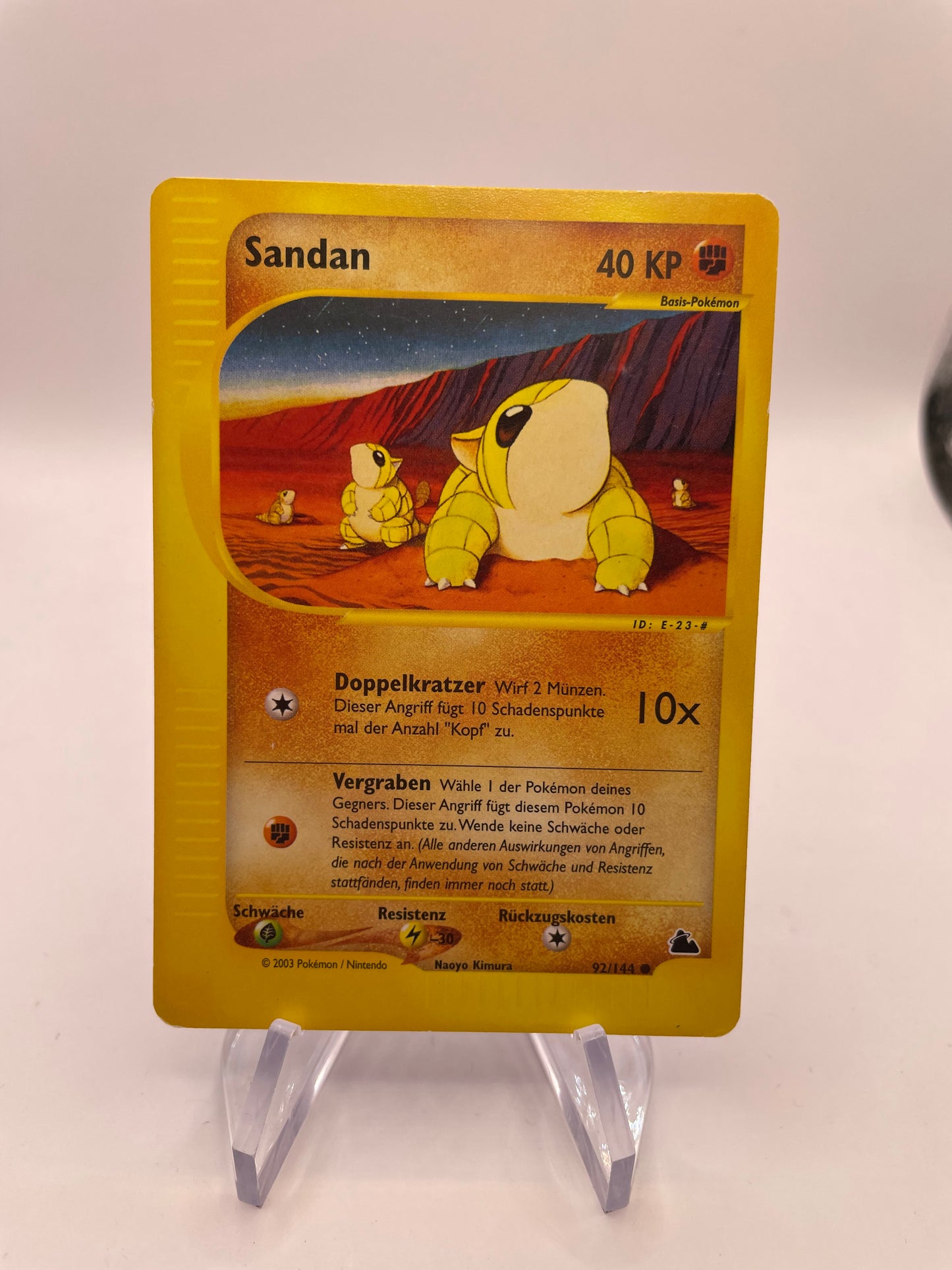 Pokemon Karte E-Series Sandan 92/144 Deutsch