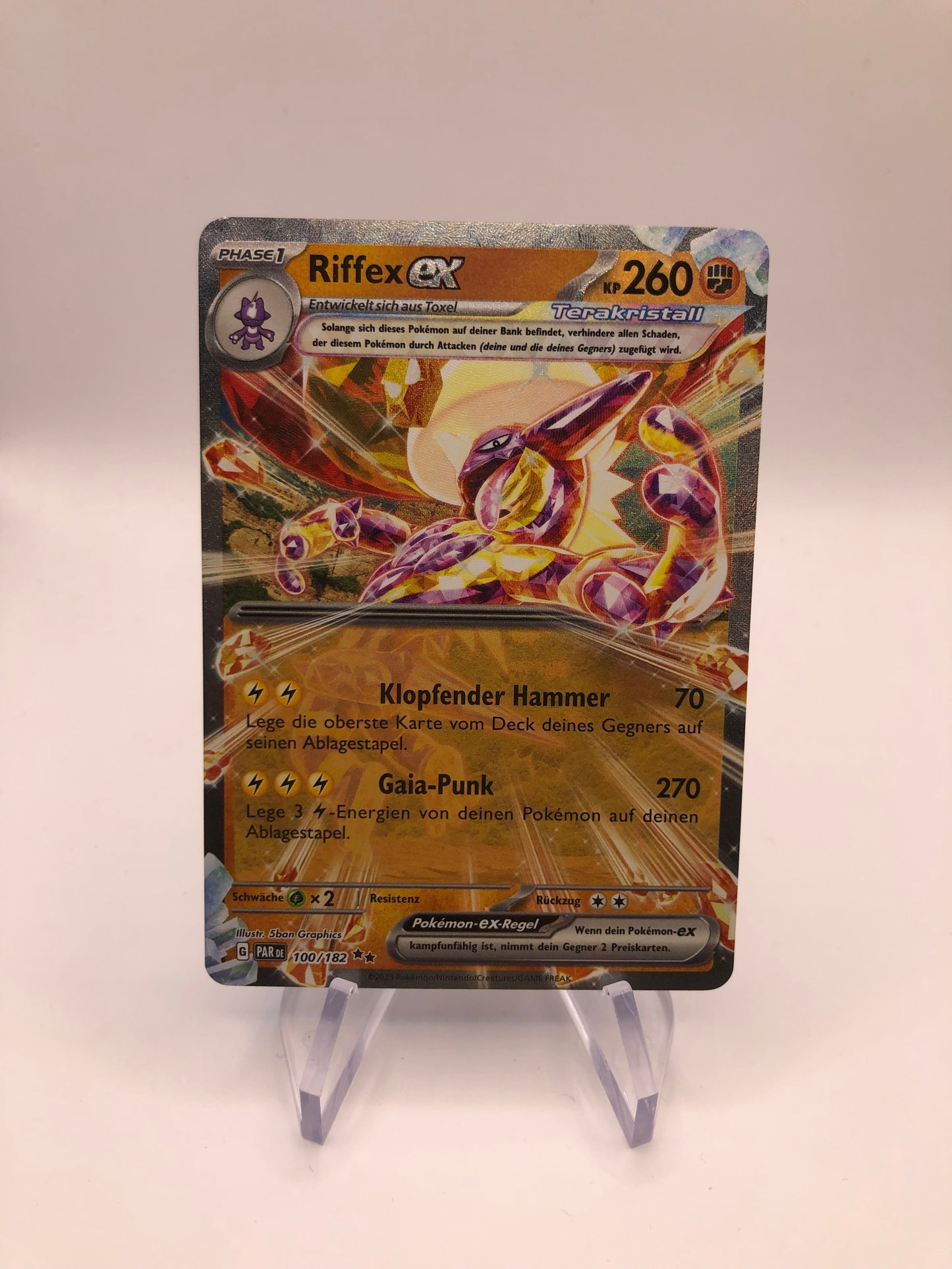 Pokemon Karte Ex Riffex 100/182 Deutsch