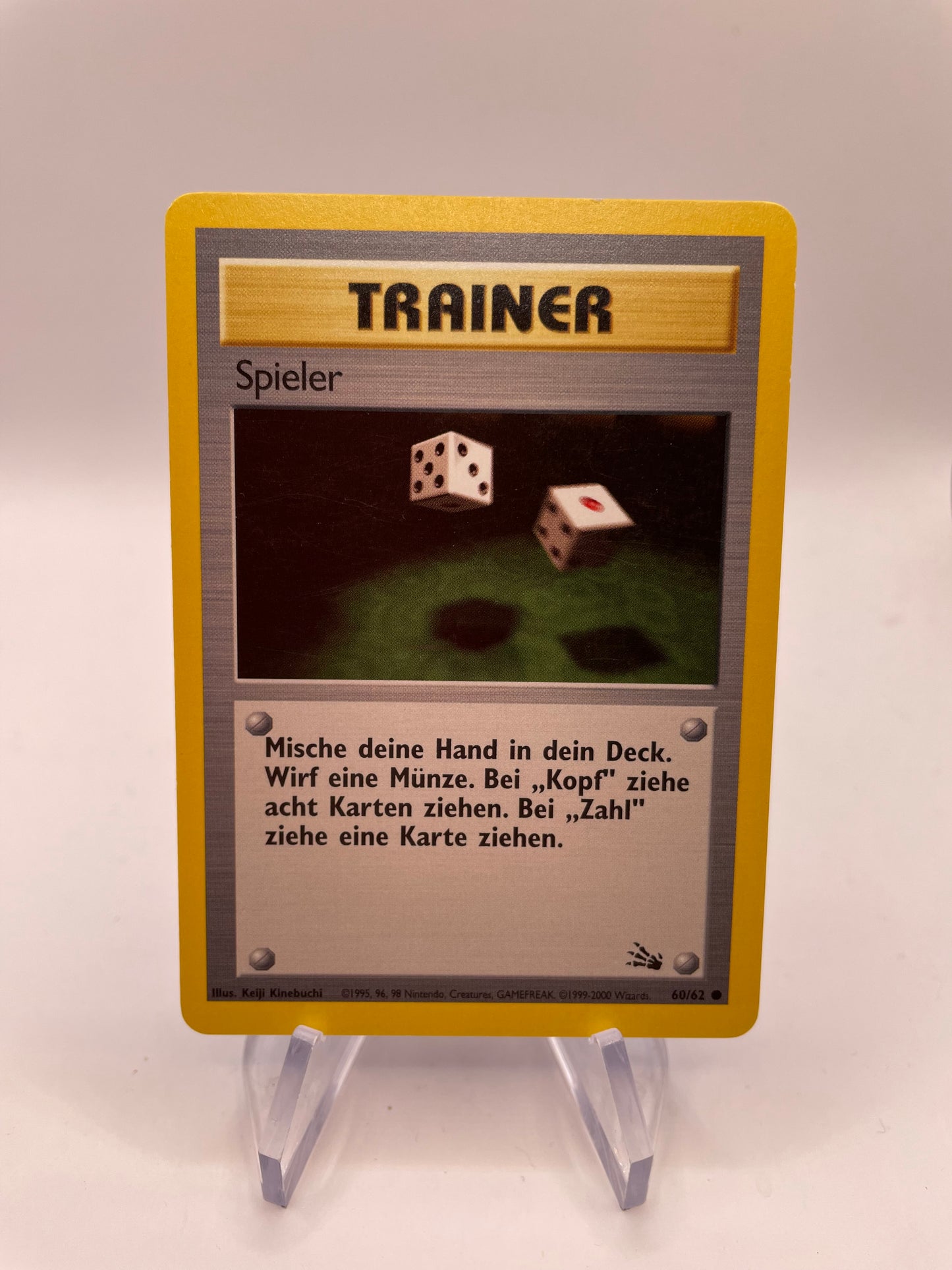 Pokemon Karte Trainer Spieler 60/62 Fossil Deutsch