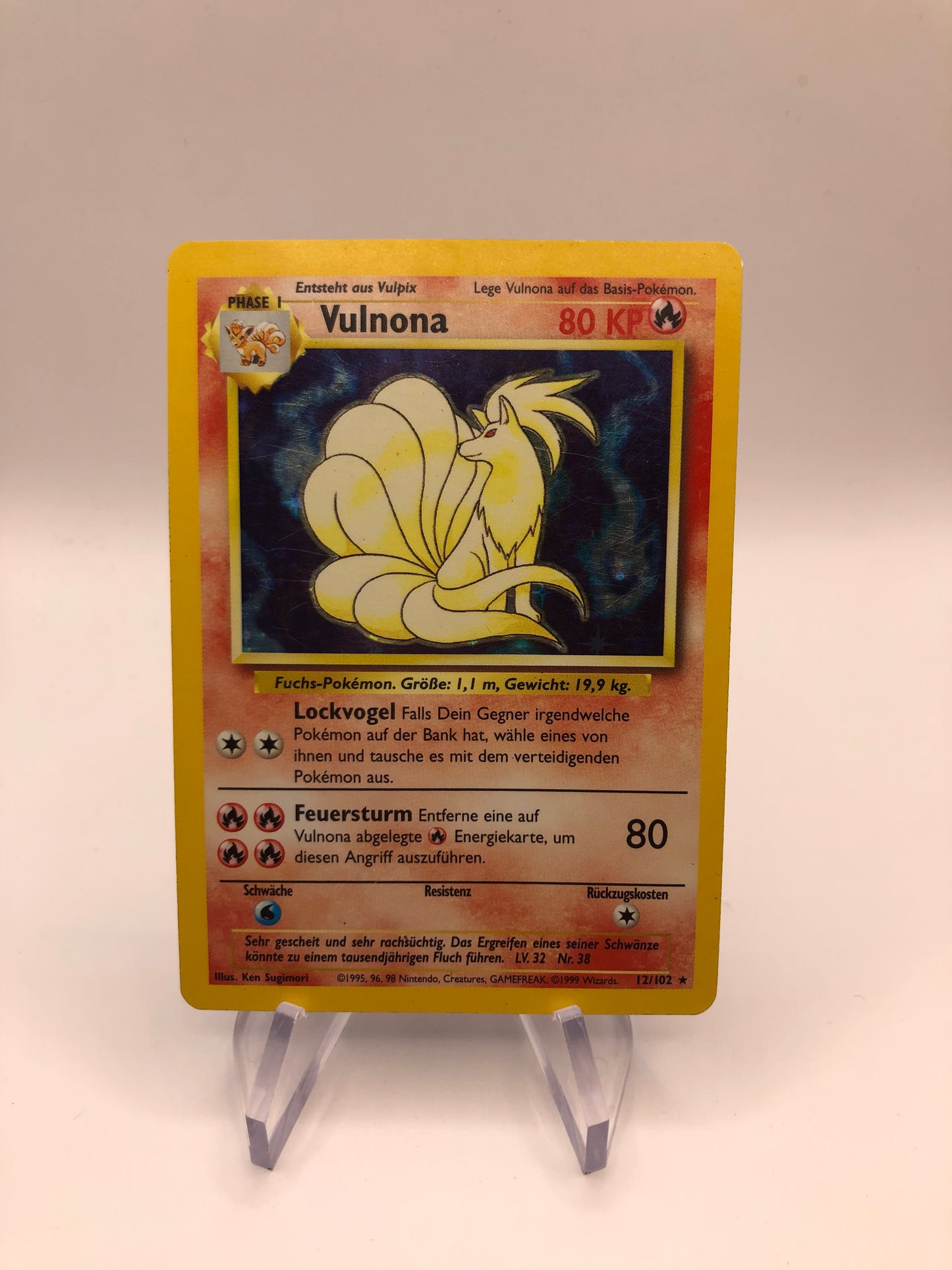 Pokemon Karten Holo Vulnona 12/102 Deutsch