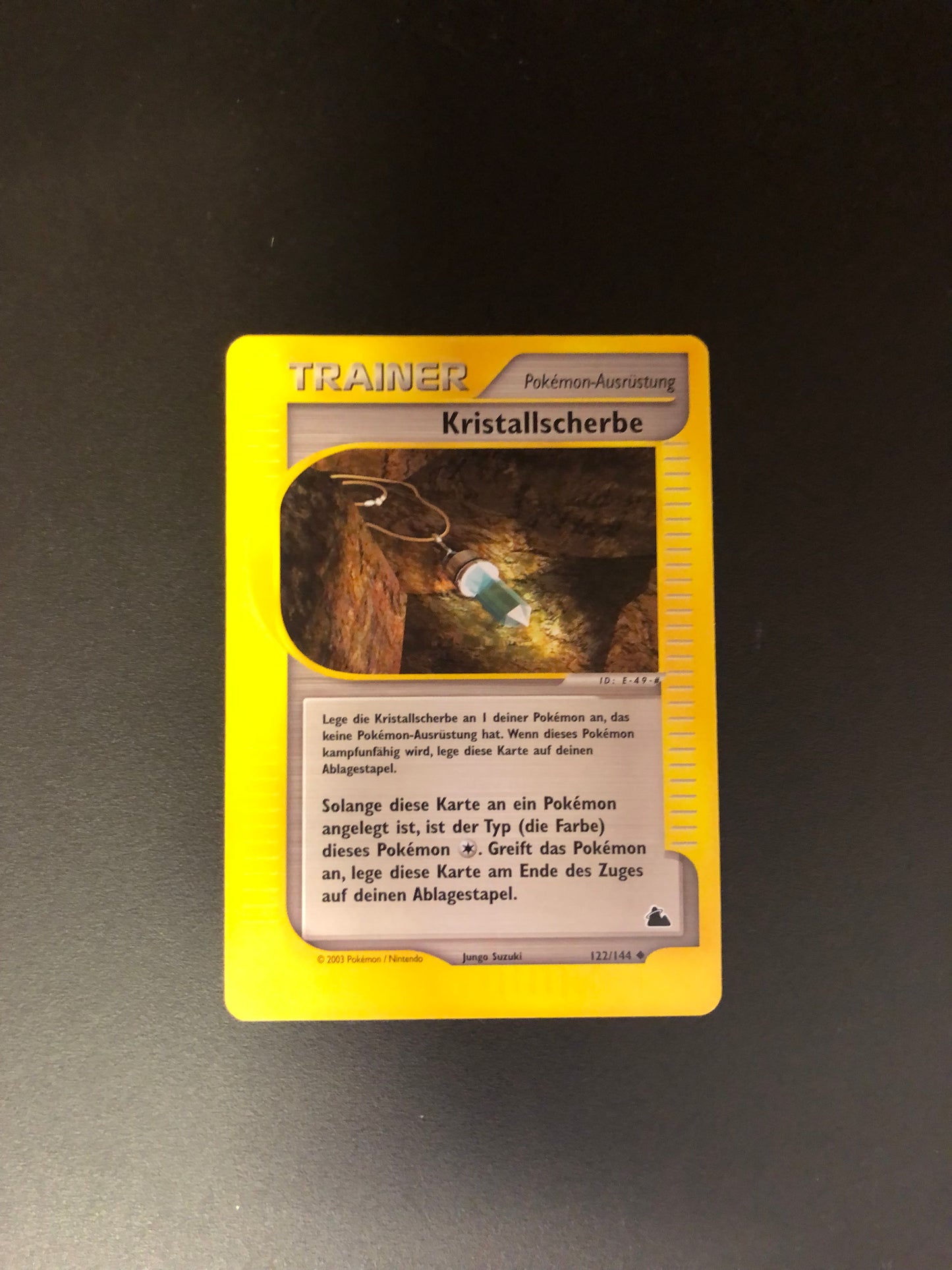 Pokemon Karte E-Series Trainer Kristallscherbe 122/144 Deutsch