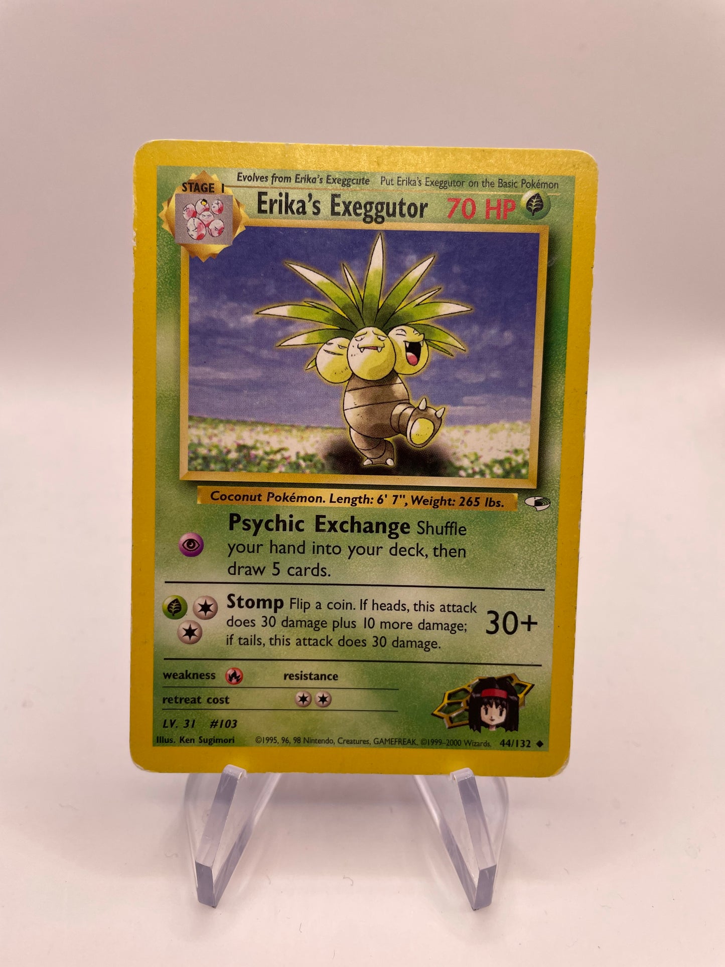 Pokemon Karte Gym Heros Erika’s Exeggutor 44/132 Englisch