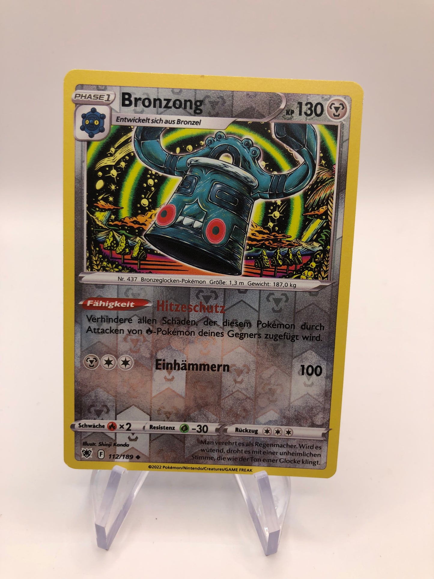 Pokemon Karte Revers Bronzong 112/189 Deutsch