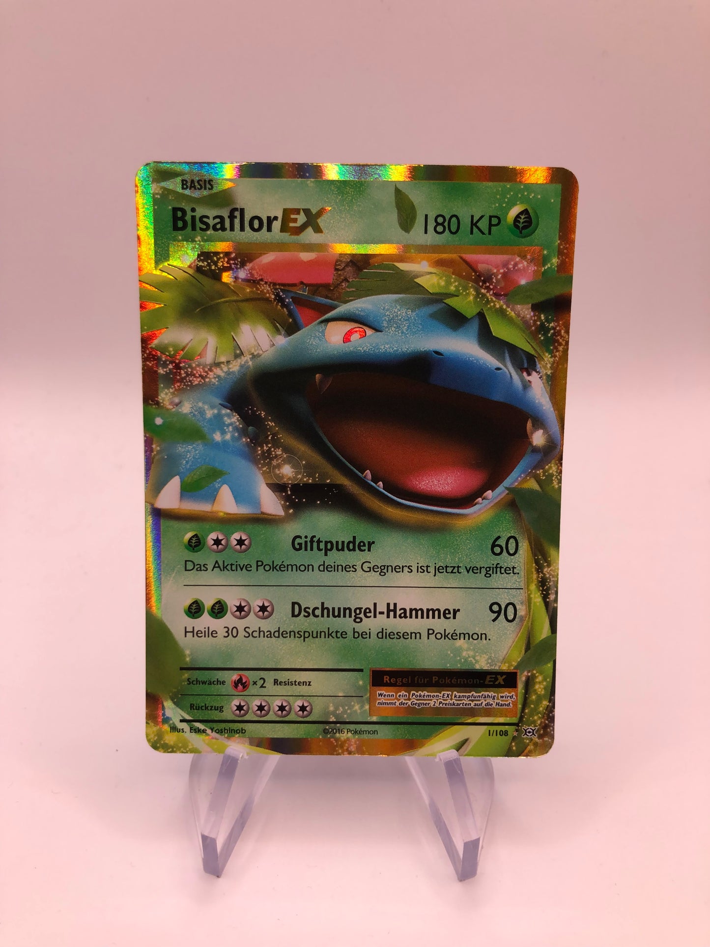 Pokemon Karte EX Bisaflor 1/108 Deutsch