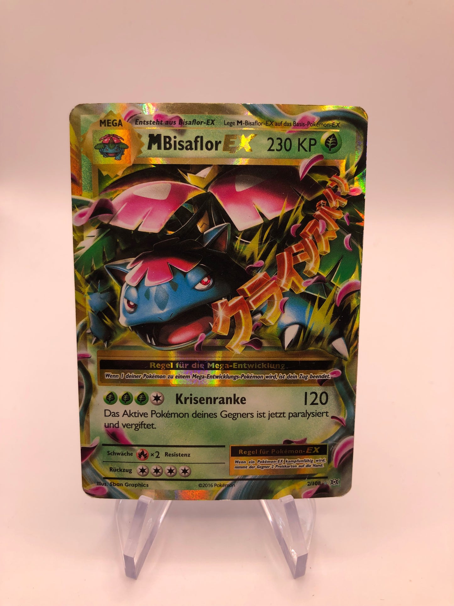 Pokemon Karte EX mega Bisaflor 2/108 Deutsch