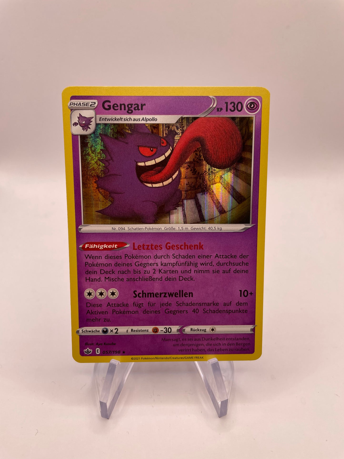 Pokémon Karte Holo Gengar 57/198 Deutsch