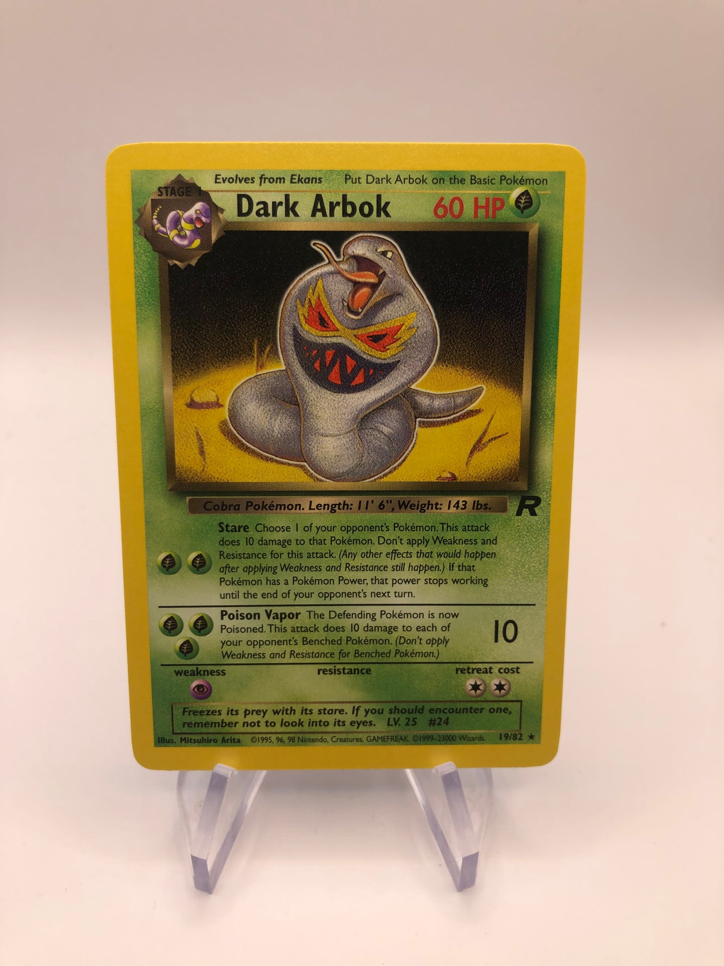 Pokemon Karte Rocket Dunkles Arbok 19/82 Englisch