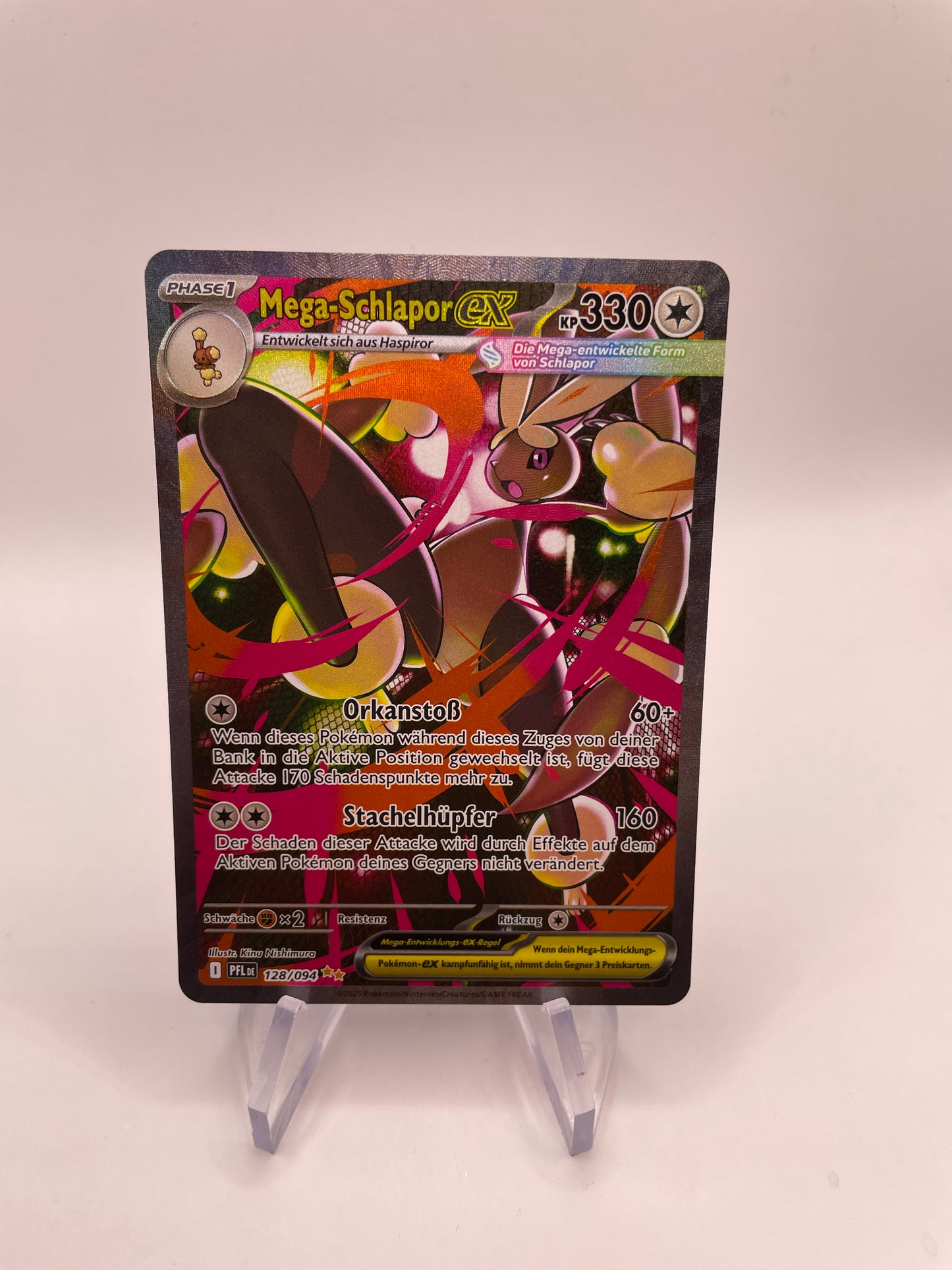 Pokémon Karte Mega-Schlapor Ex 128/94 Deutsch