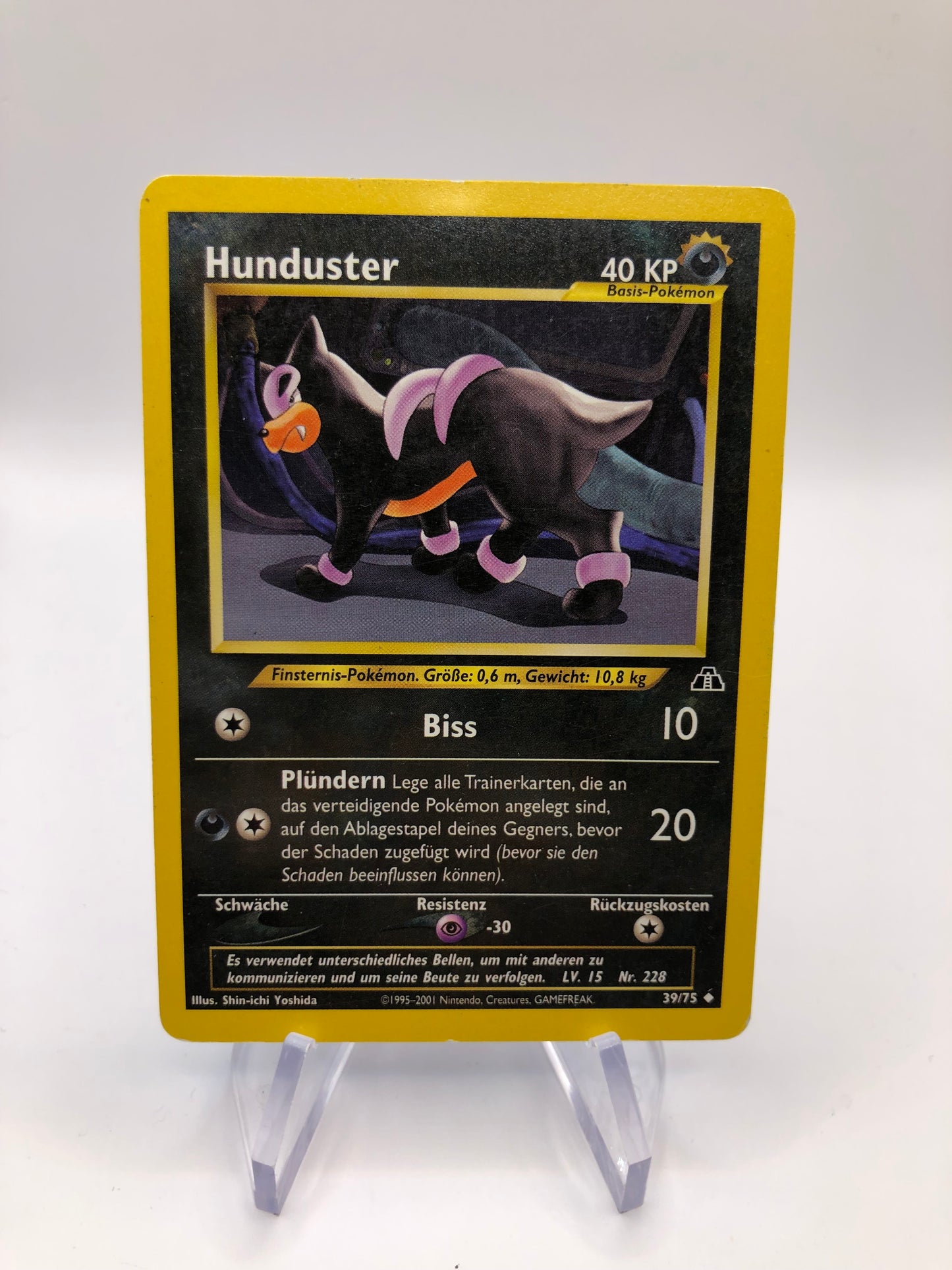 Pokemon Karte Neo Discovery Hunduster 39/75 Deutsch