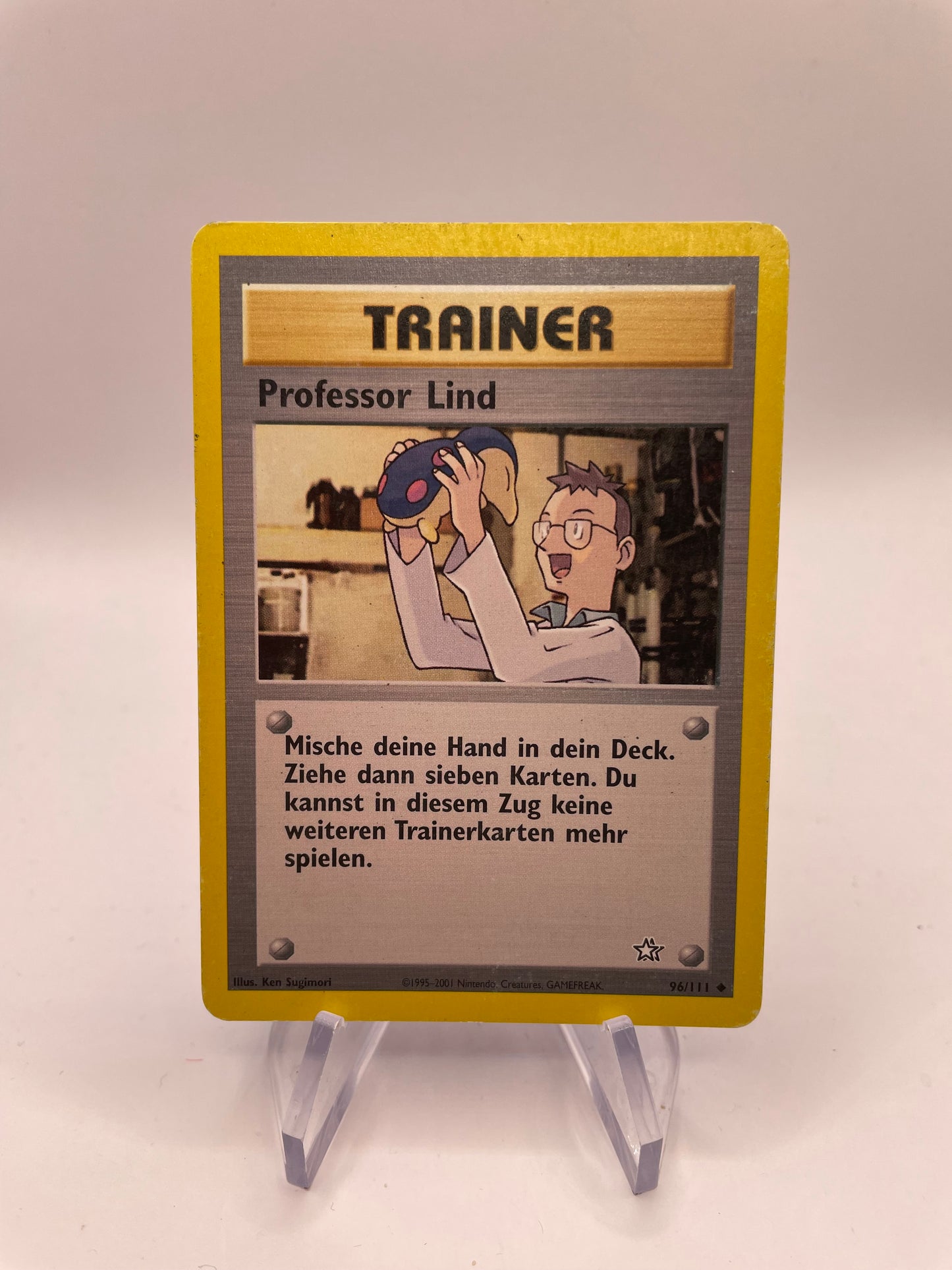 Pokemon Karte Neo Genesis Trainer Prof Lind 96/111 Deutsch