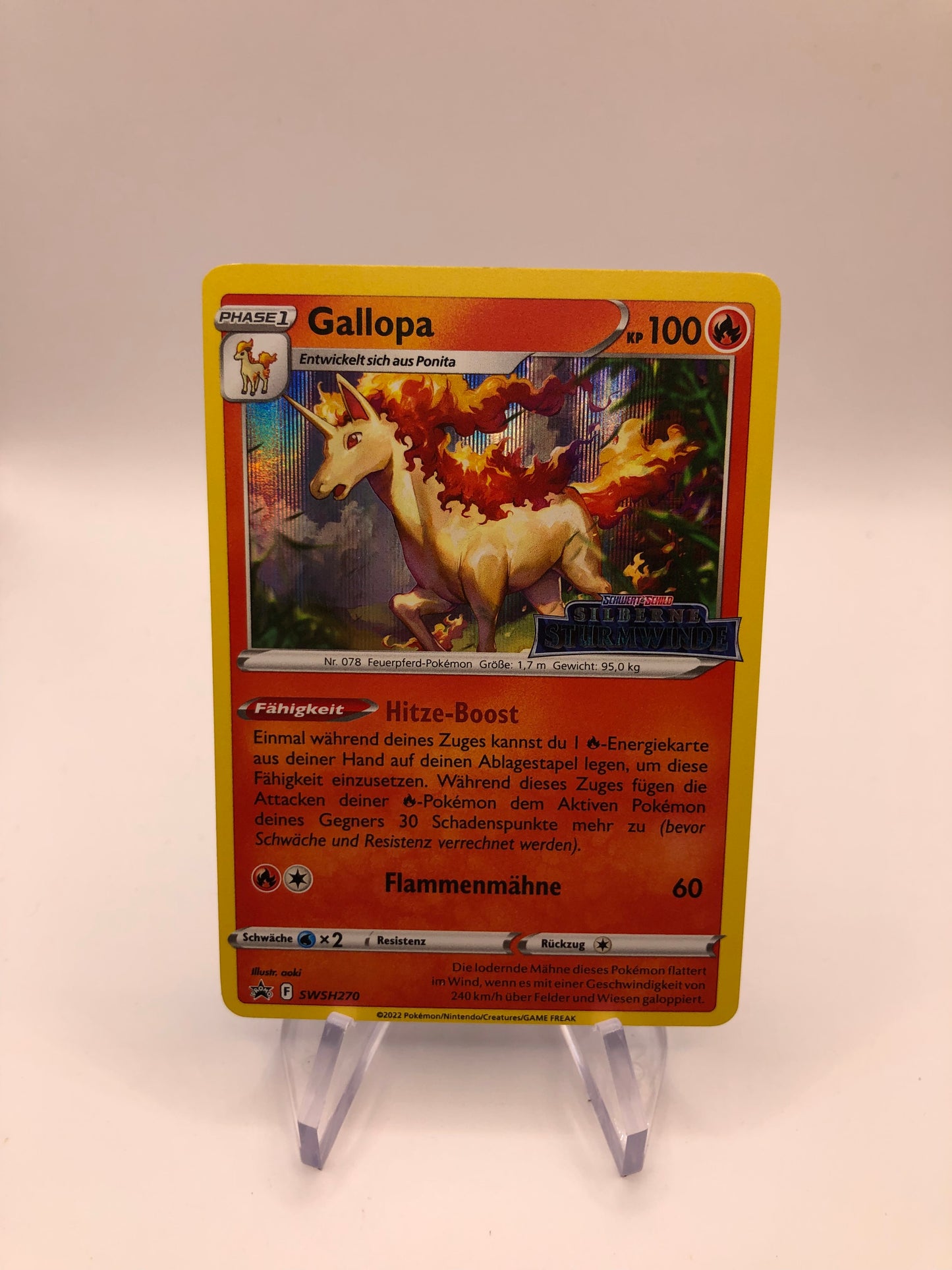 Pokemon Karte Holo Gallopa SWSH270 Deutsch