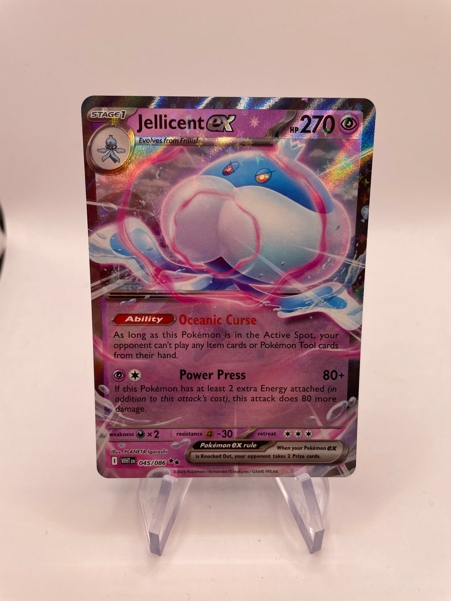 Pokemon Karte Ex Jellicent 45/86 Englisch