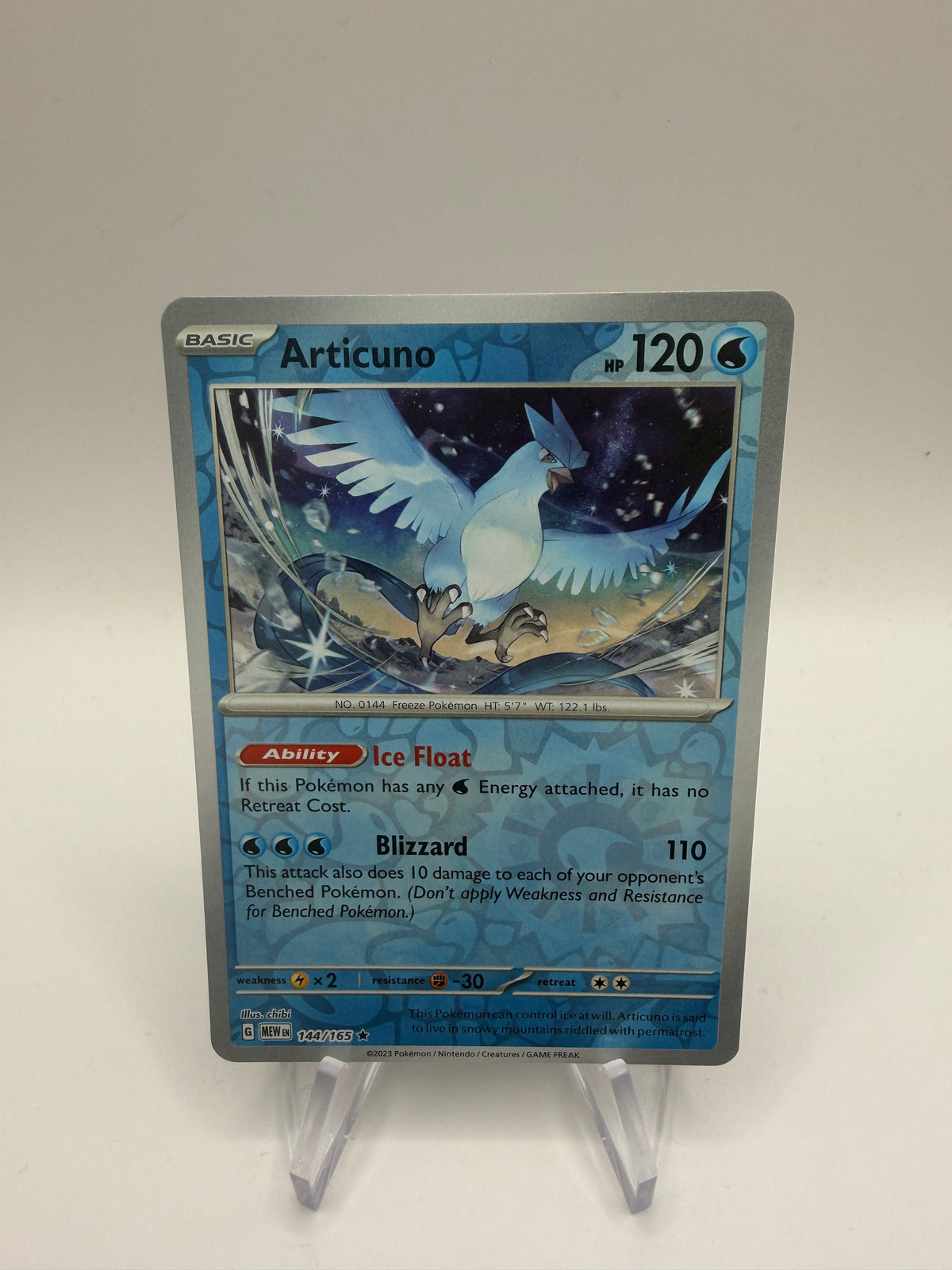 Pokemon Karte Reverse 151 Arktos 144/165 Englisch