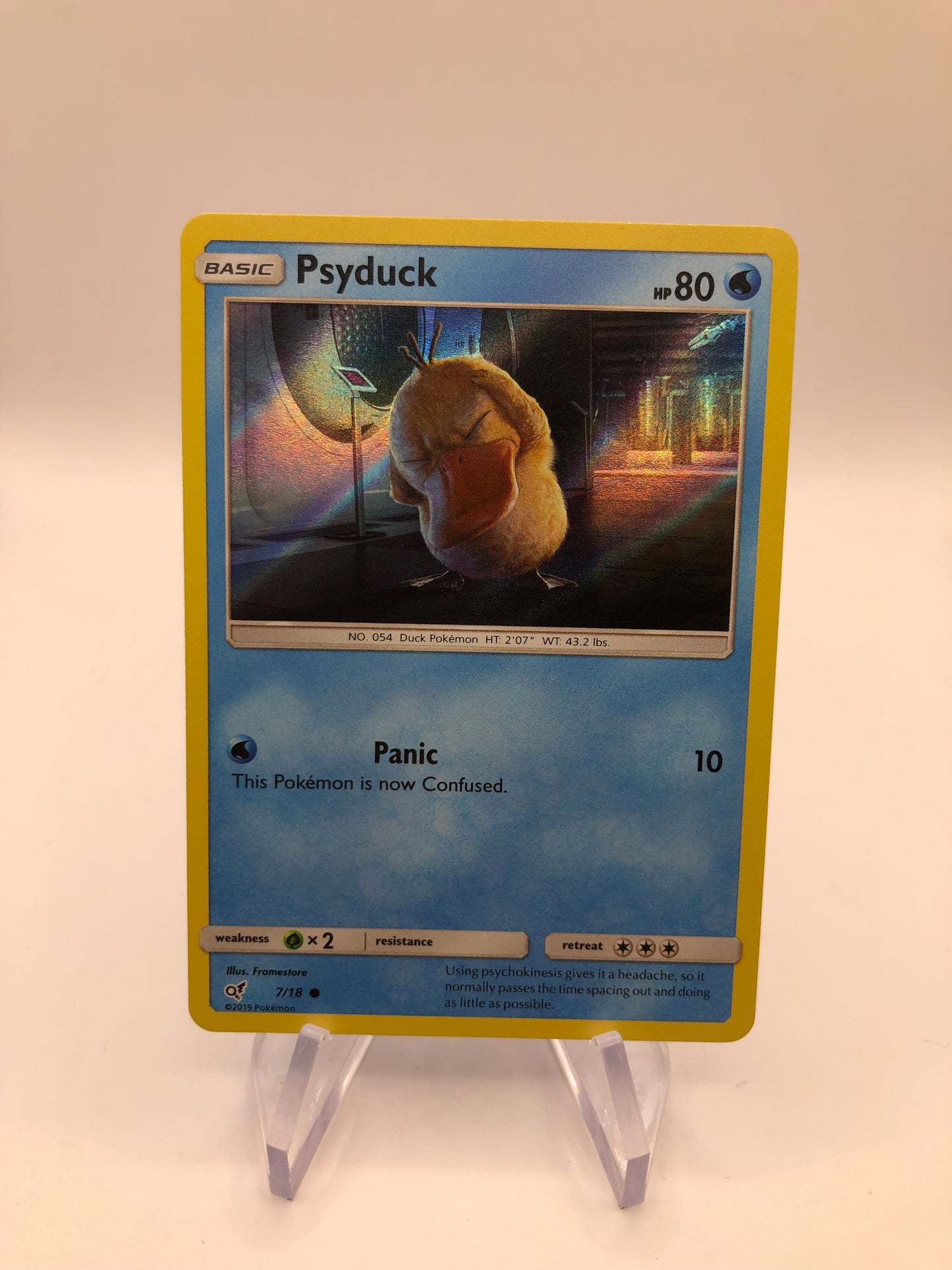 Pokemon Karte Holo Psyduck 7/18 Englisch