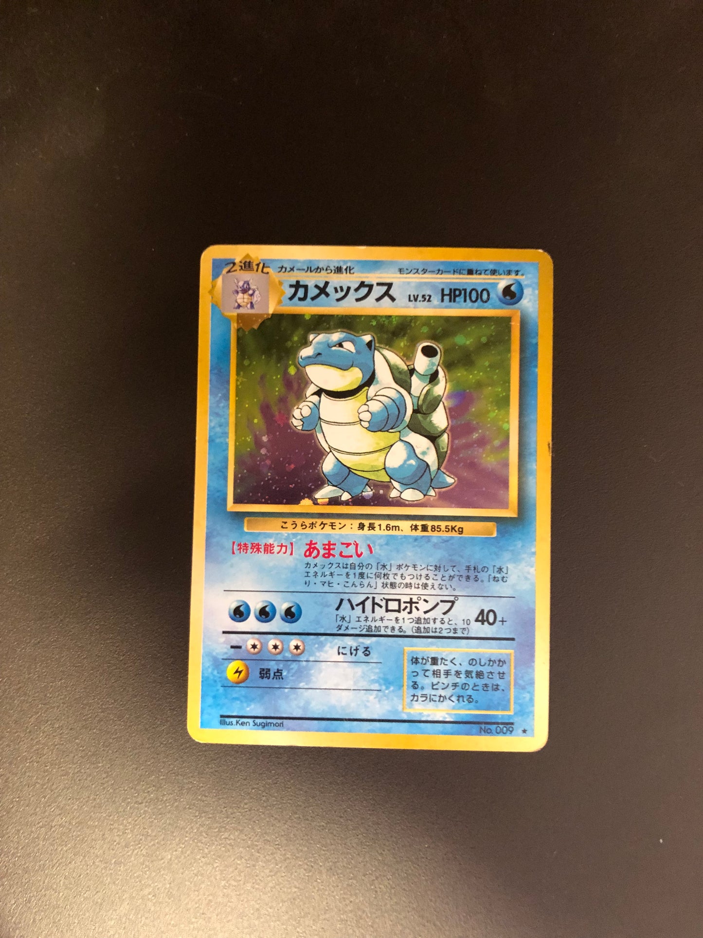 Pokemon Karte Holo Turtok No.9 Japanisch