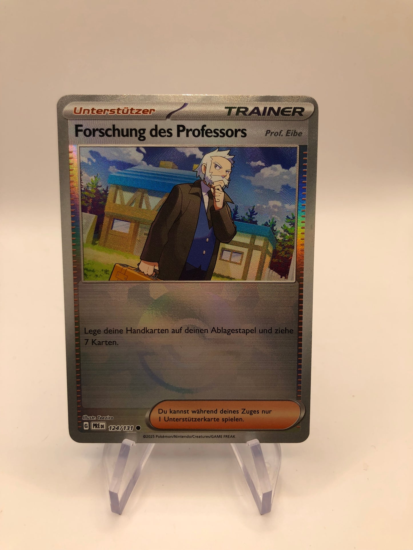 Pokemon Karte Revers Trainer Forschung des Proffesors 124/131 Deutsch