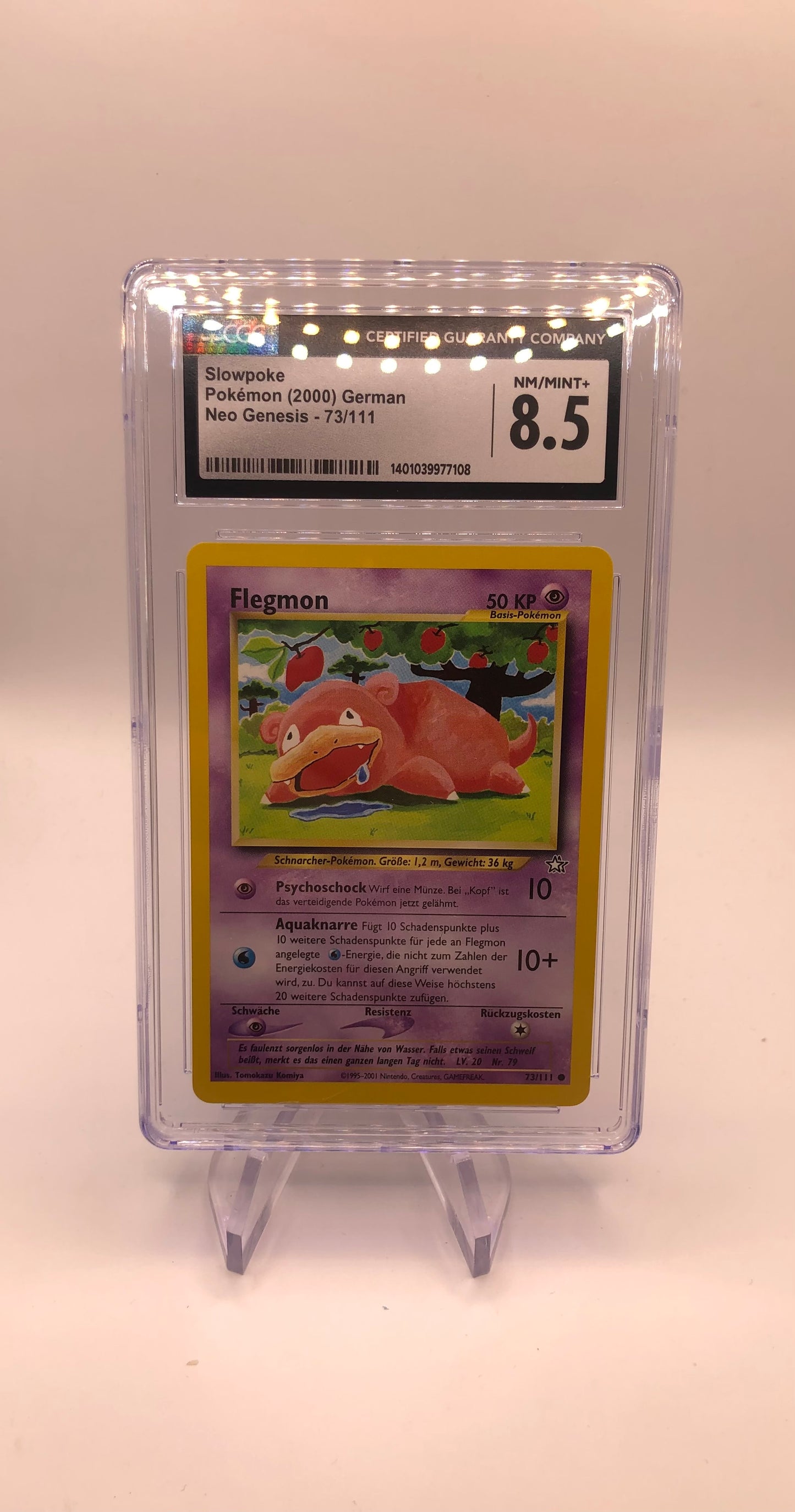 Pokemon Karte CGC 8,5 Flegmon 73/111 Deutsch