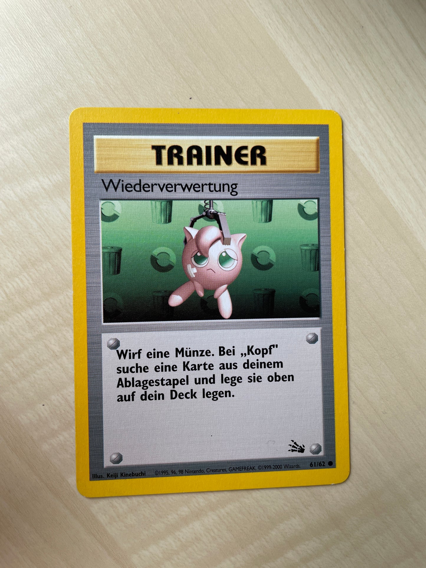 Pokemon Karte Trainer Wiederverwertung 61/62 Fossil Deutsch