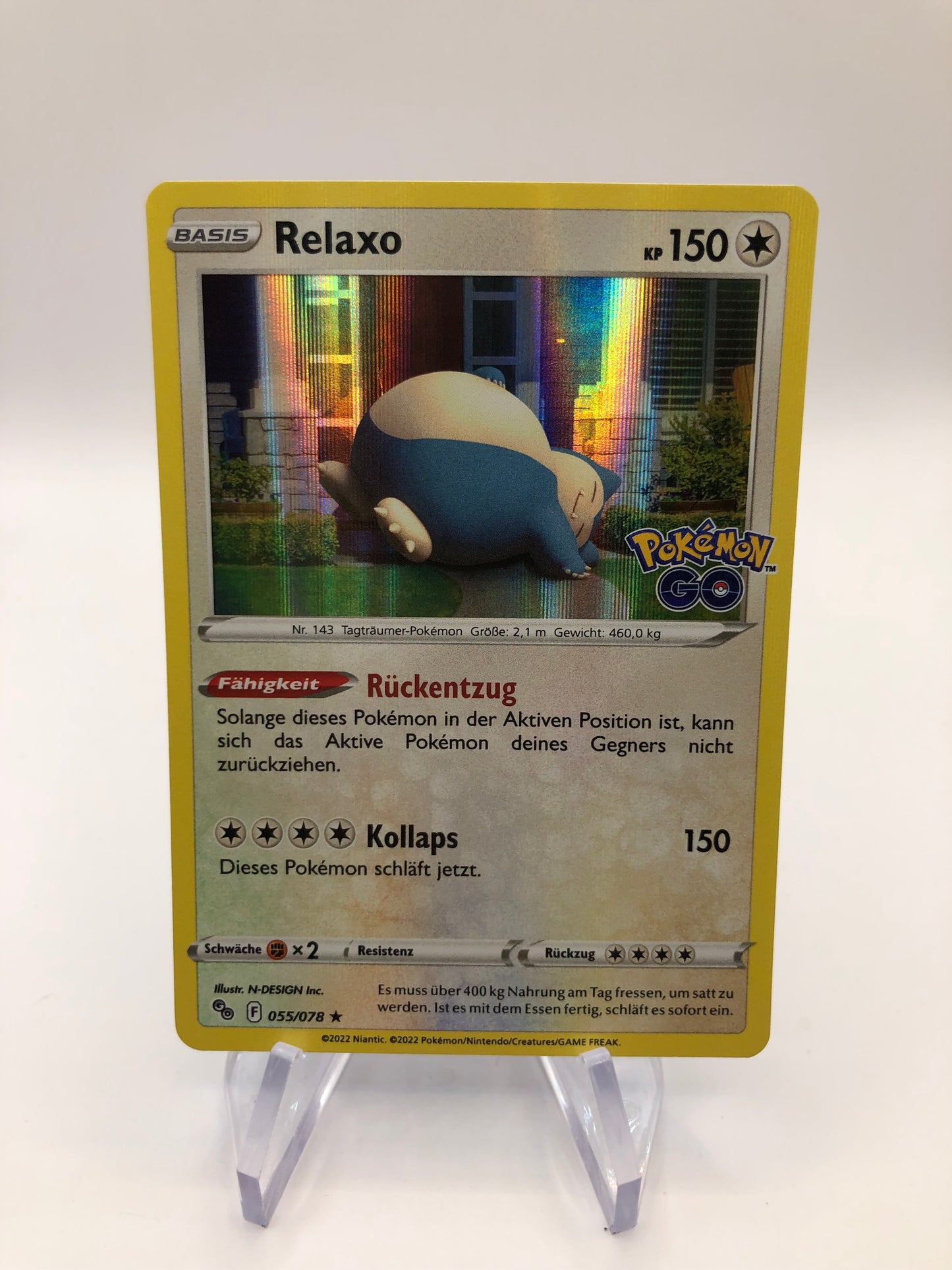 Pokemon Karte Revers Relaxo 55/78 Deutsch