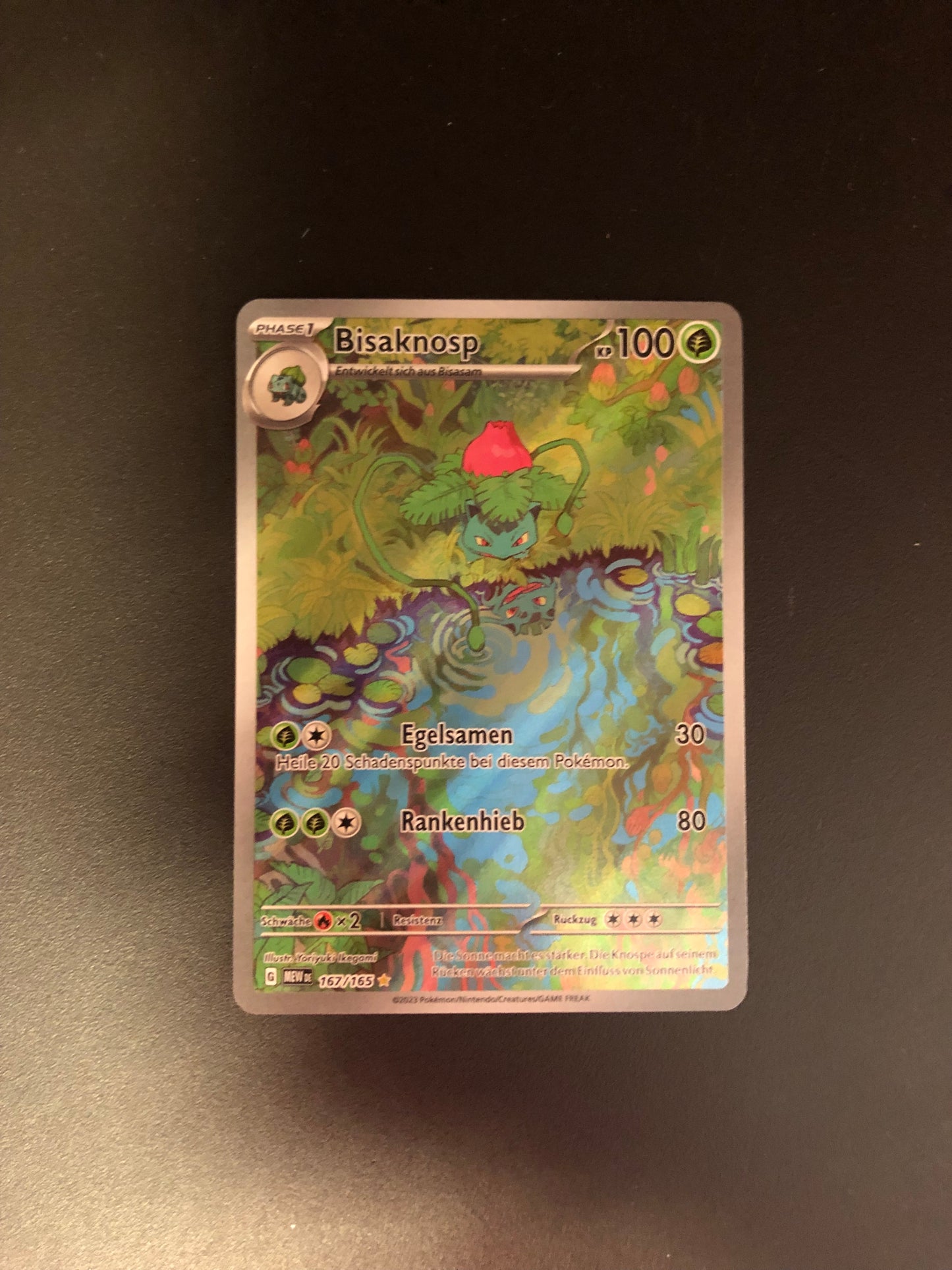 Pokemon Karte Art-Rare Bisaknosp 167/165 Deutsch