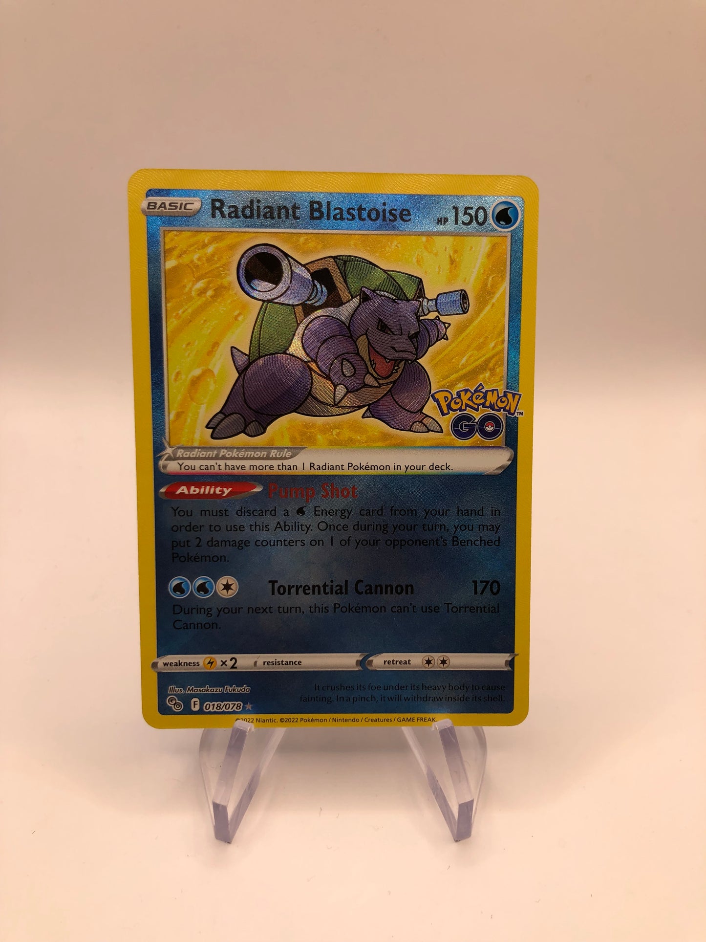 Pokemon Karte Art-Rare Radiant Blastoise 18/78 Englisch