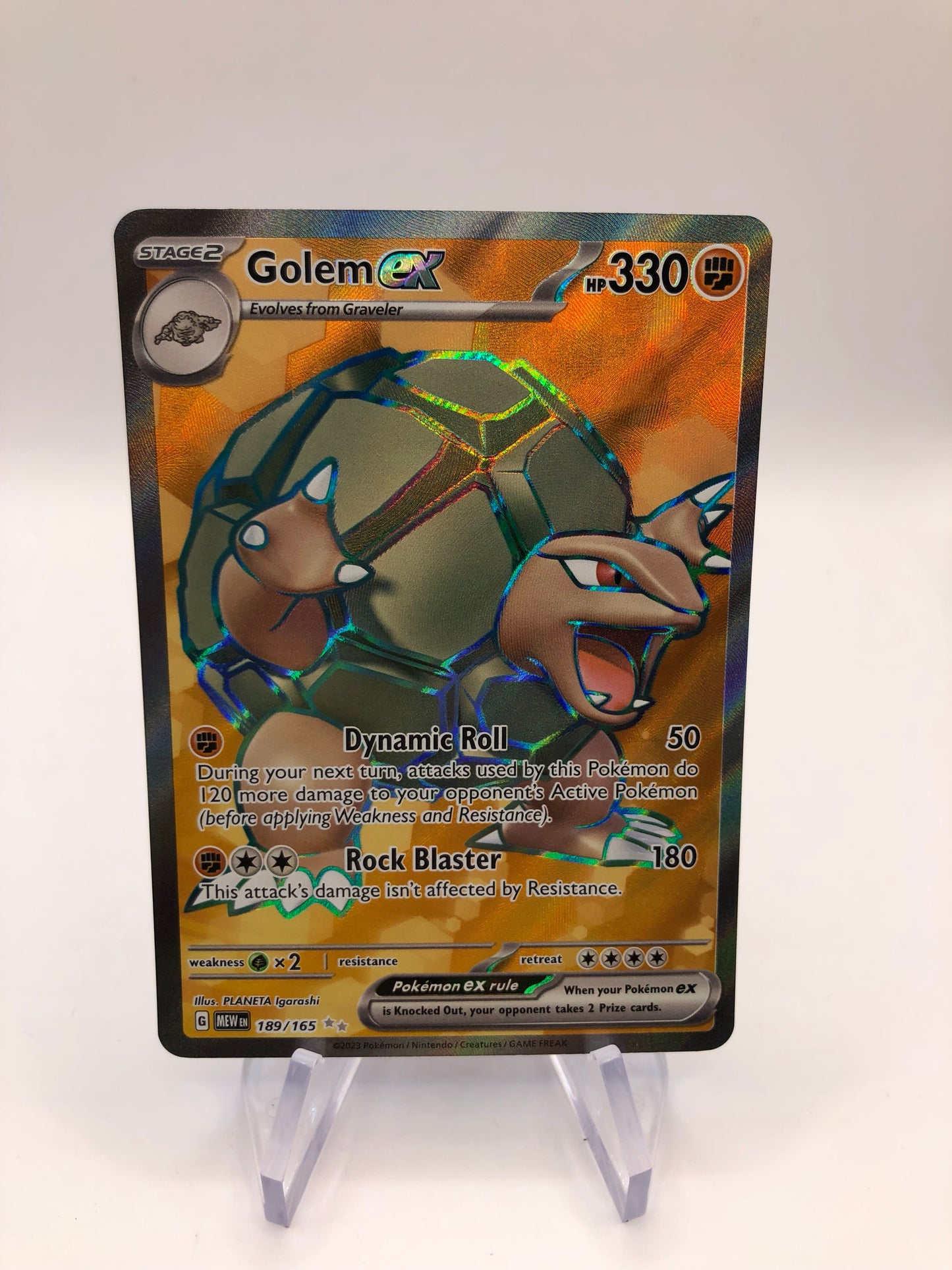 Pokemon Karte EX Fullart Geowaz 189/165 Englisch