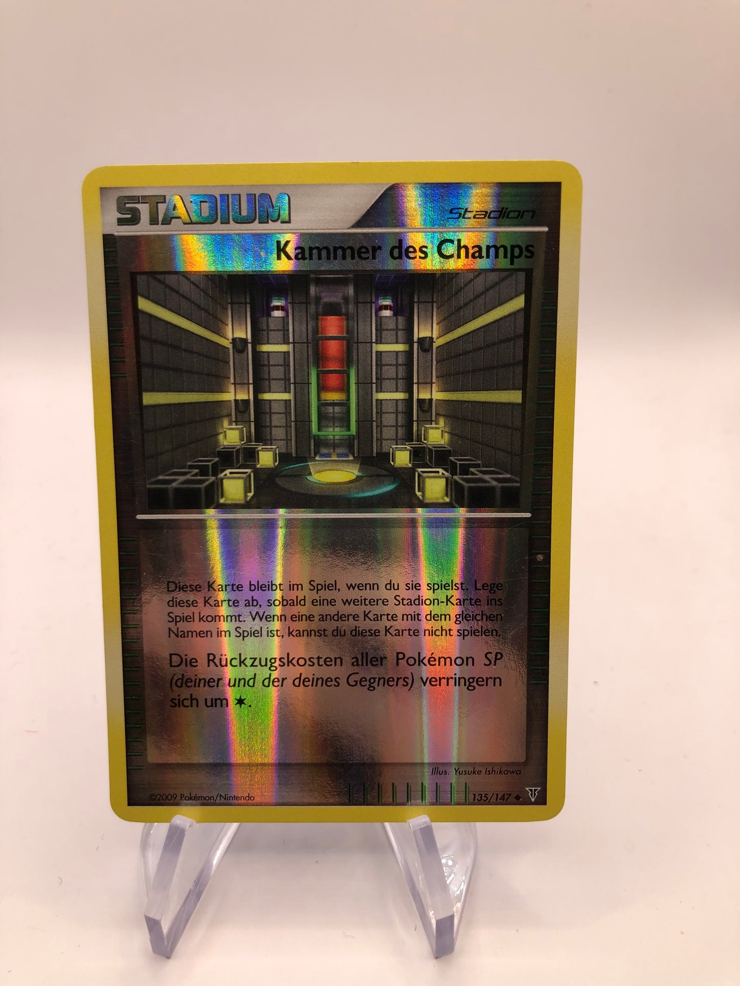 Pokemon Karte Revers Kammer des Champs 135/147 Deutsch