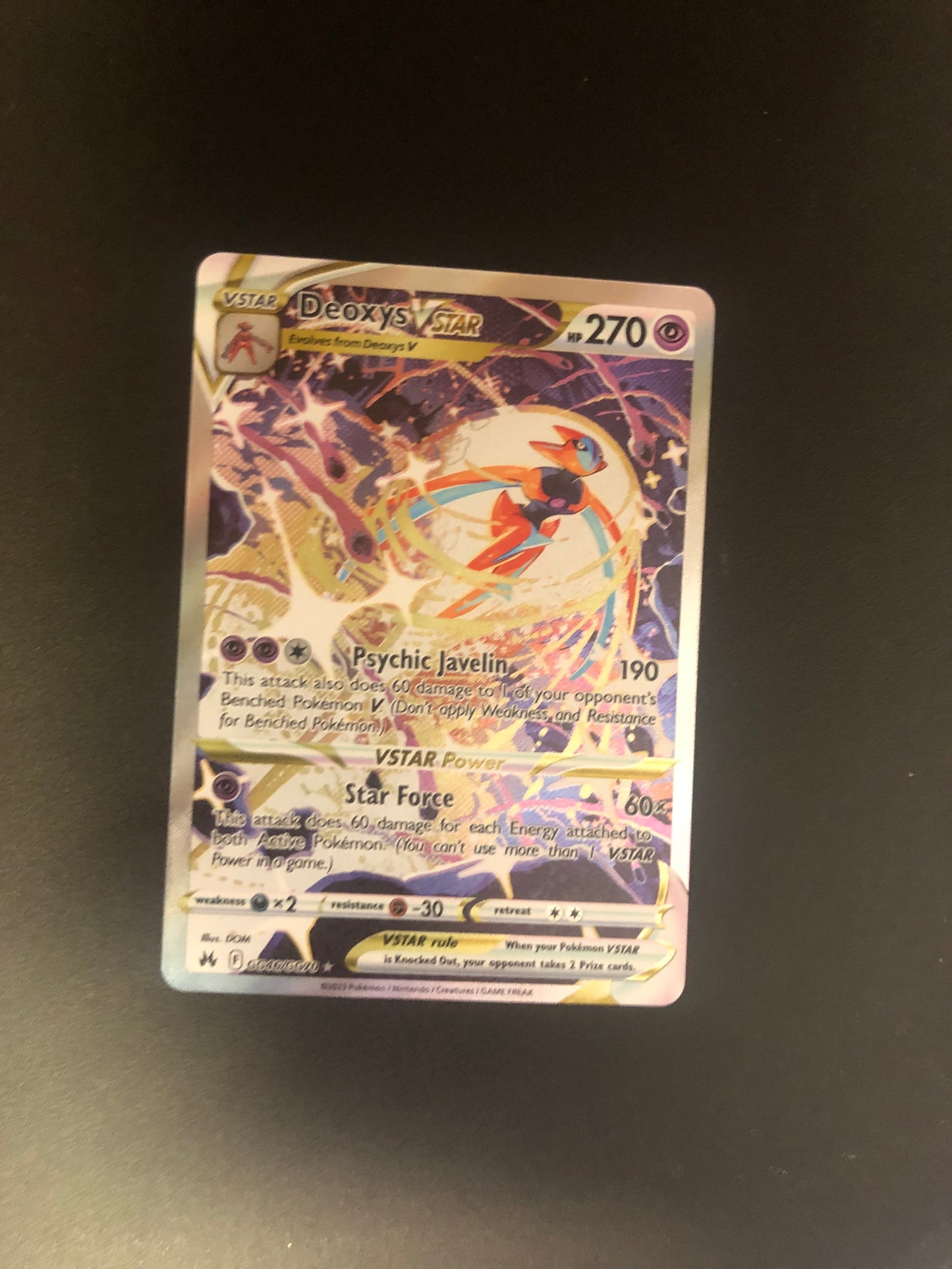 Pokemon Karte Vstar Alt-Art Deoxys GG46/GG70 Englisch