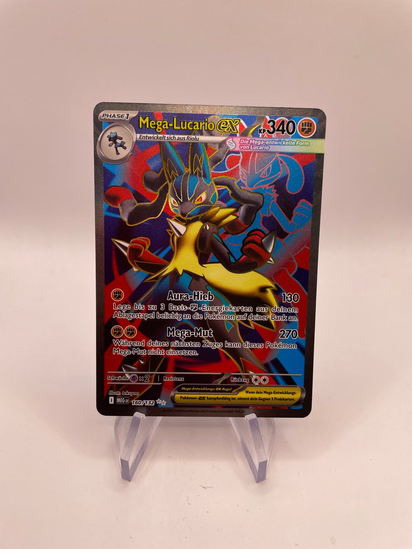 Pokemon Karte Ex Mega-Lucario 160/132 Deutsch