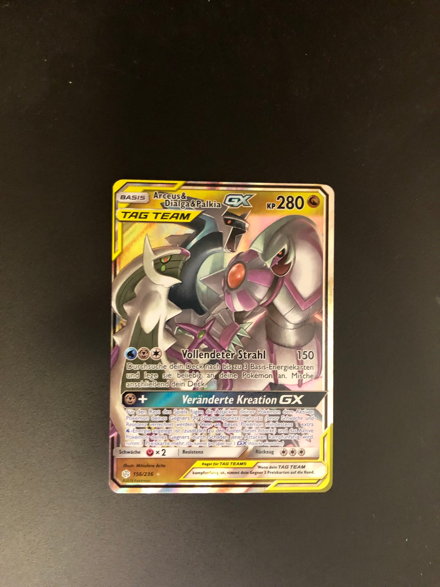 Pokemon Karte Tag Team Arceus&Dialga&Palkia 156/236 Deutsch