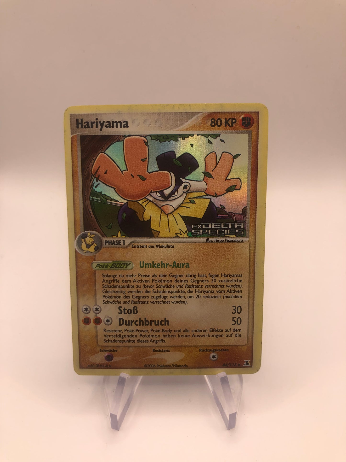 Pokemon Karte Stamp Hariyama 44/113 Deutsch