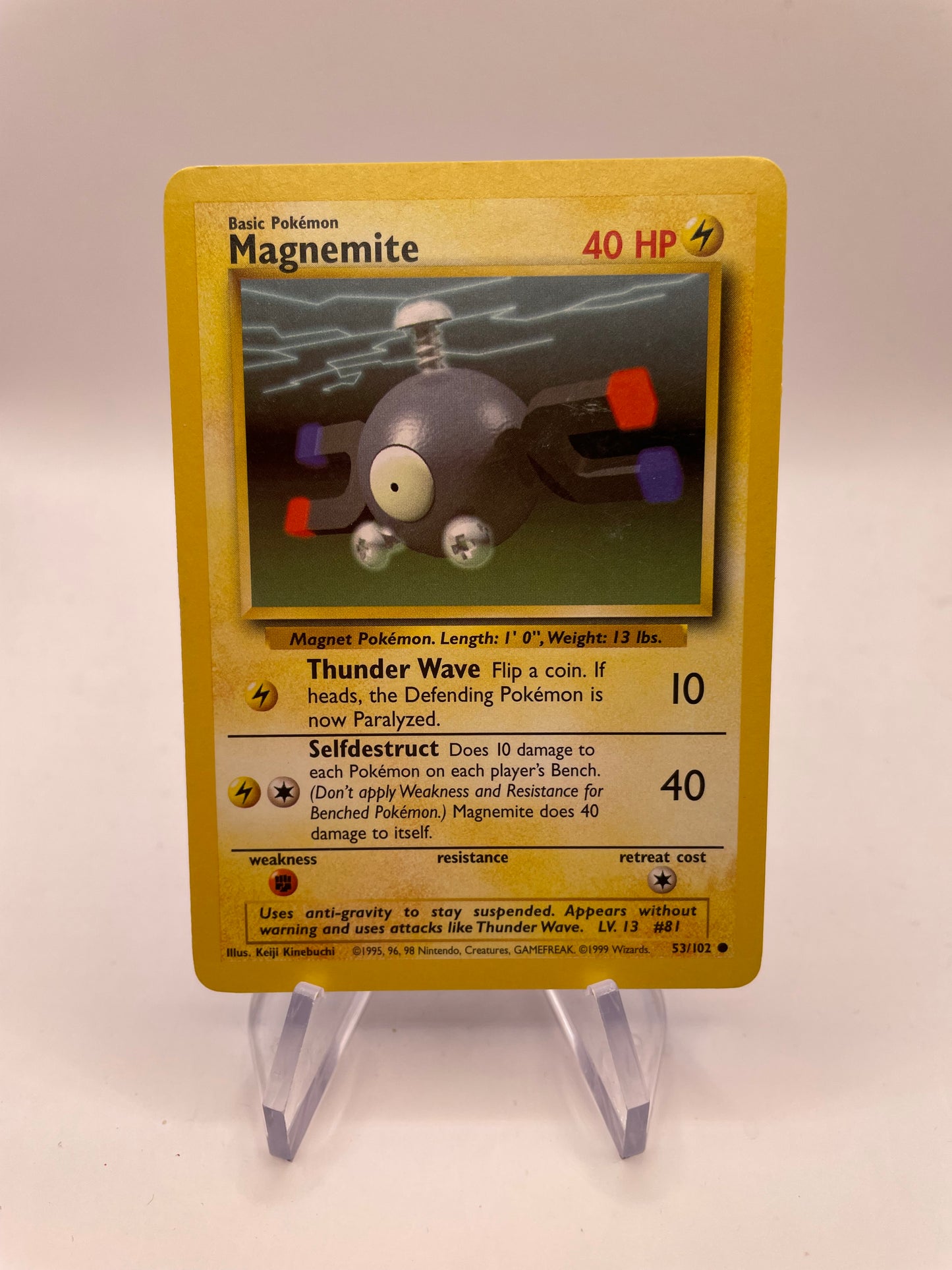 Pokemon Karte Base-Set Magnemite 53/102 Englisch