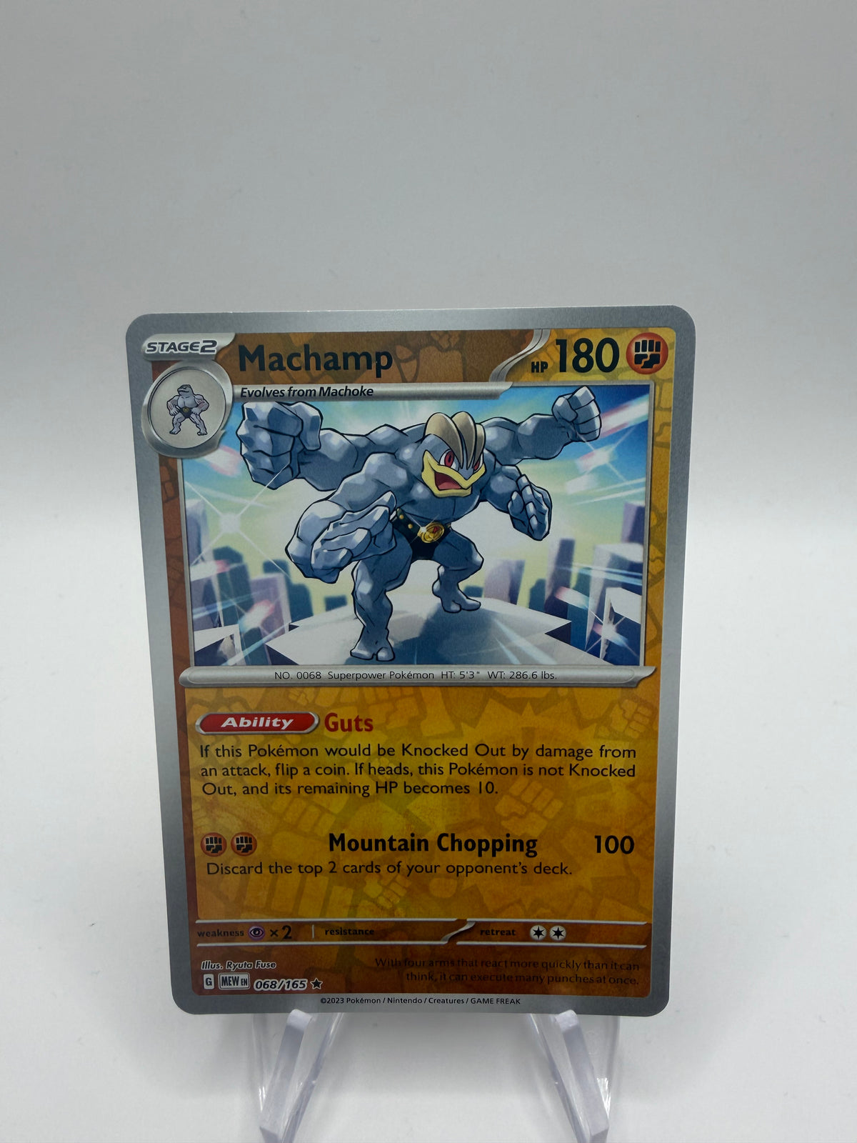 Pokemon Karte Reverse 151 Machomei 68/165 Englisch