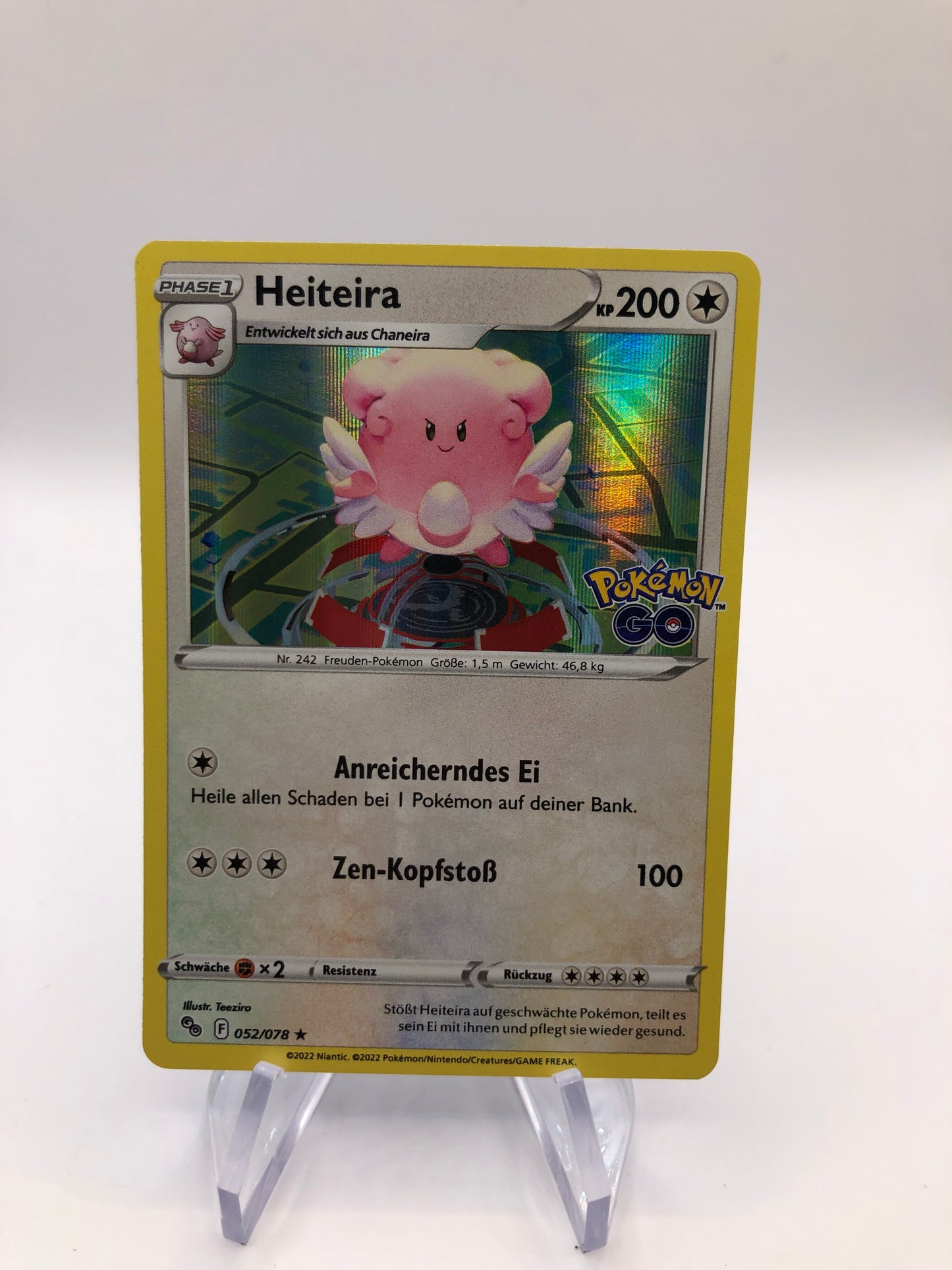 Pokemon Karte Revers Heiteira 52/78 Deutsch