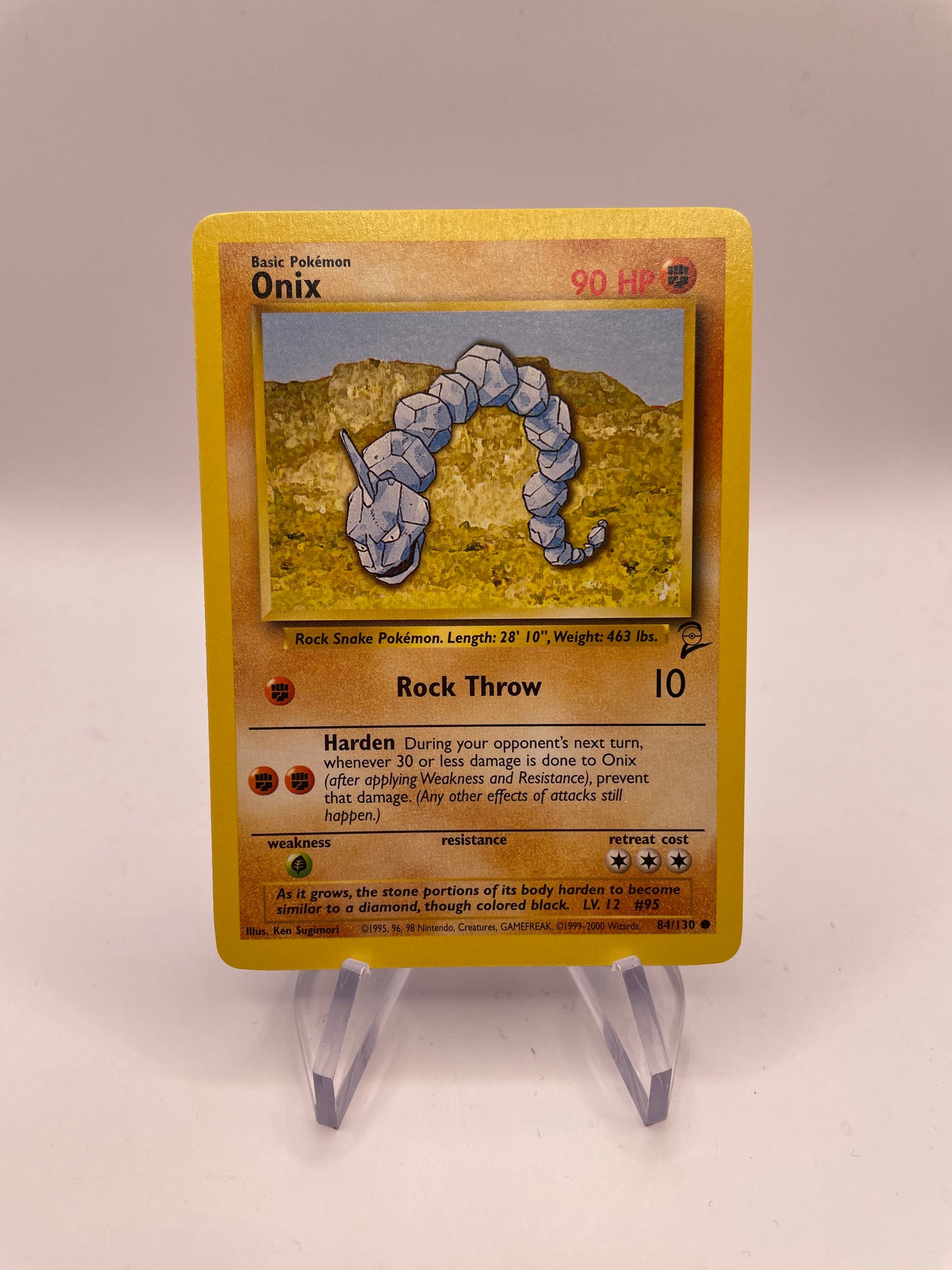 Pokemon Karte Base Set 2 Onix 84/130 Englisch