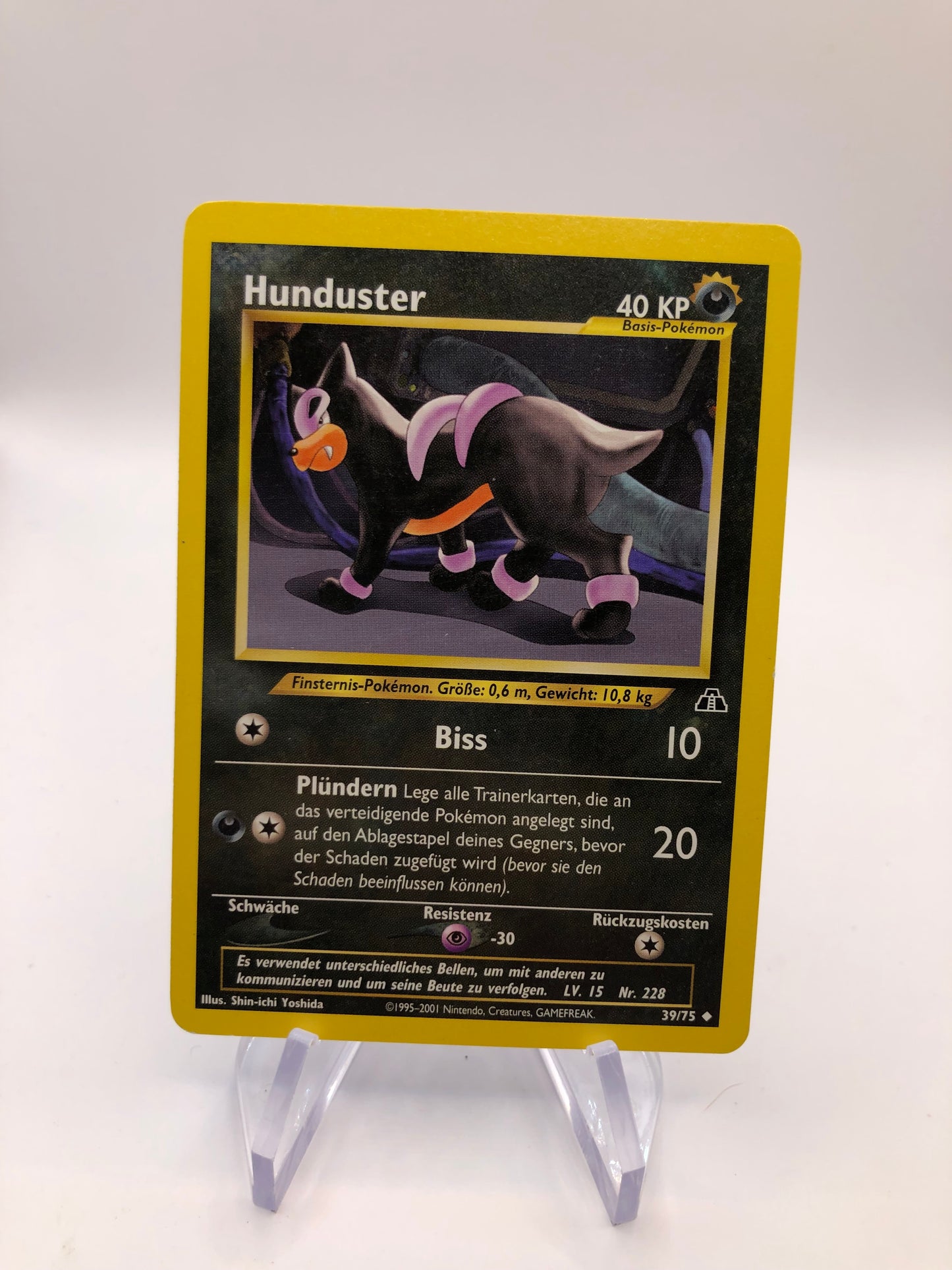 Pokemon Karte Neo Discovery Hunduster 39/75 Deutsch