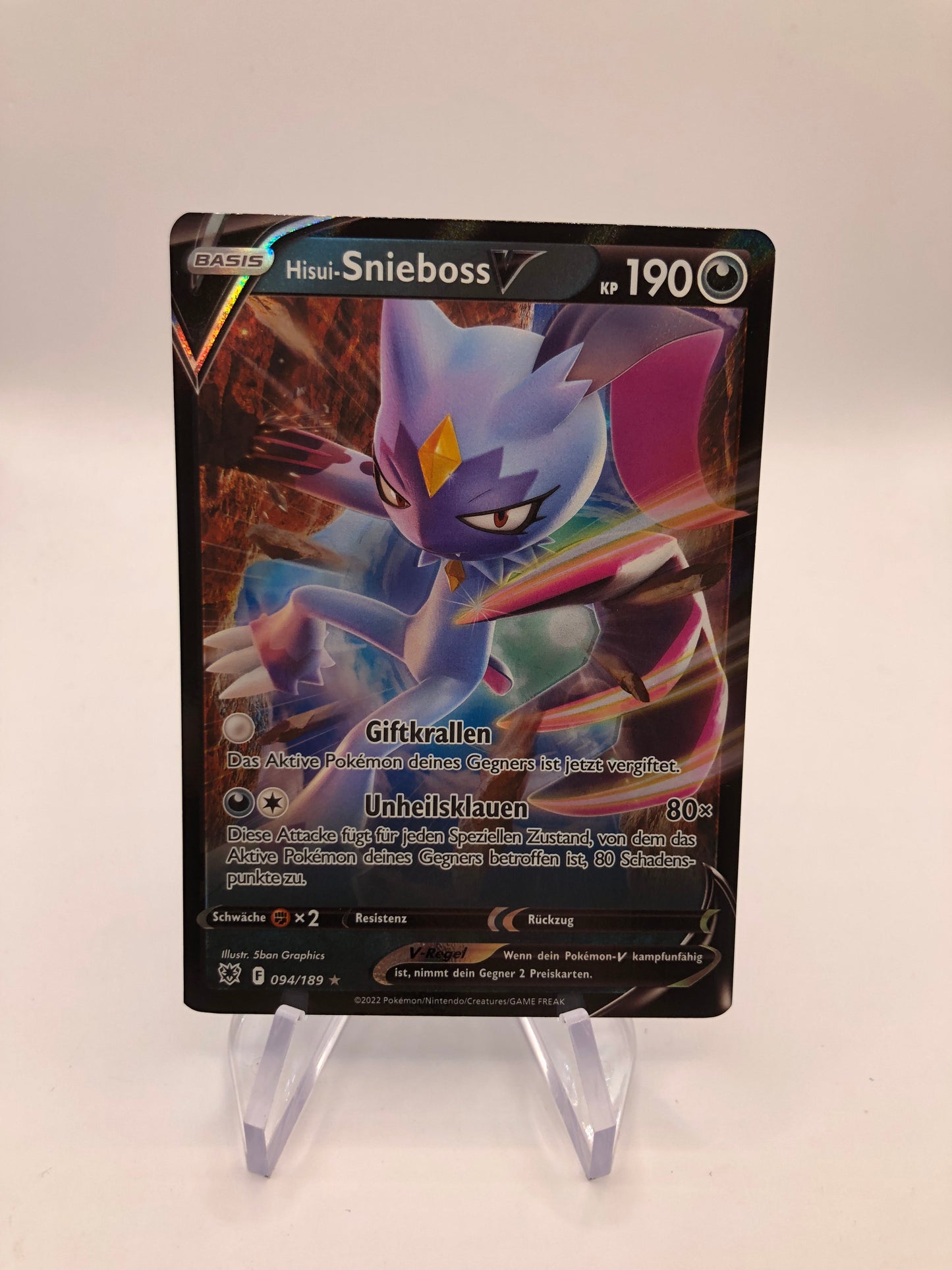 Pokemon Karte V Snieboss 94/189 Deutsch