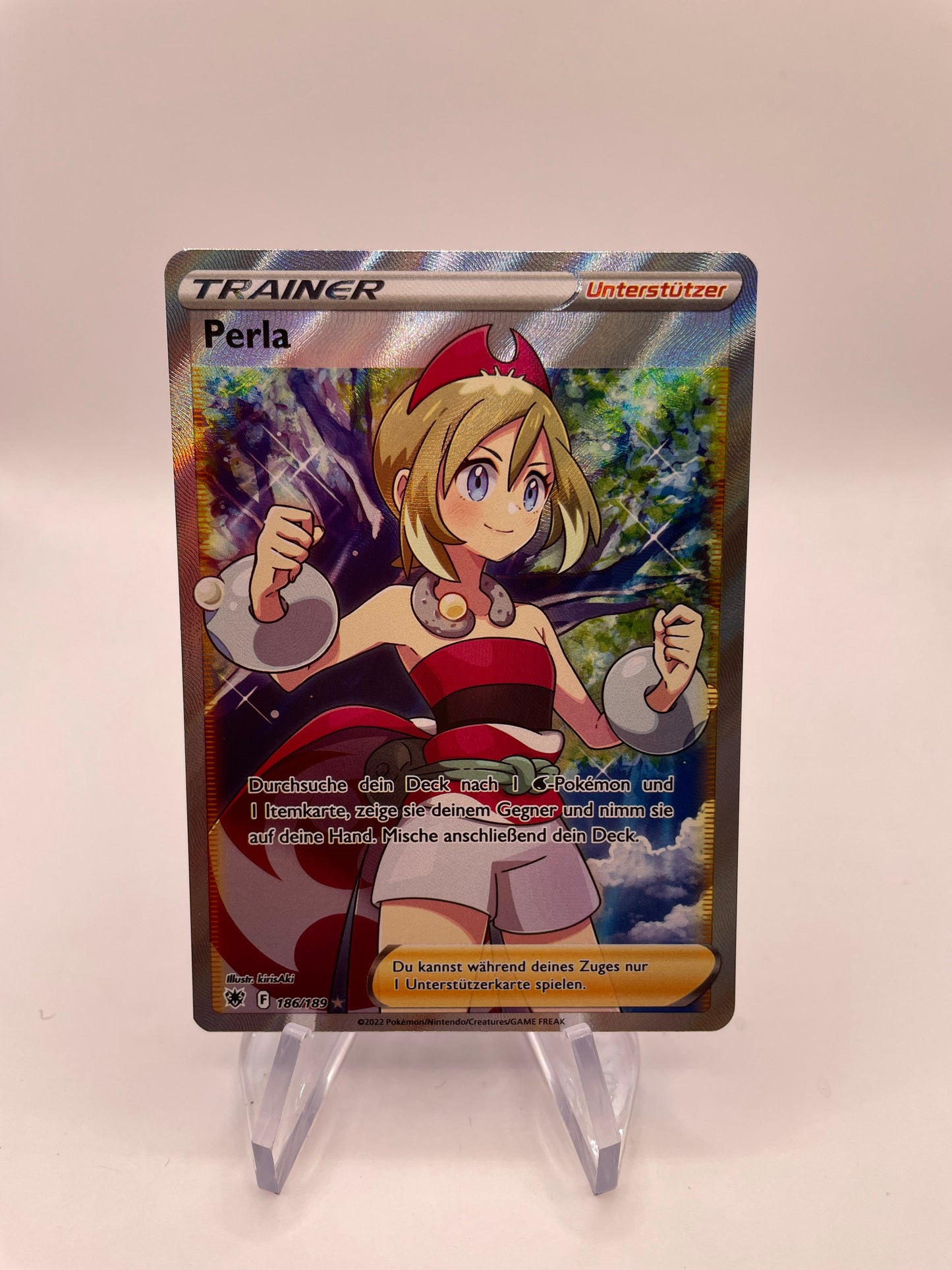 Pokemon Karte Trainer Perla 186/189 Deutsch