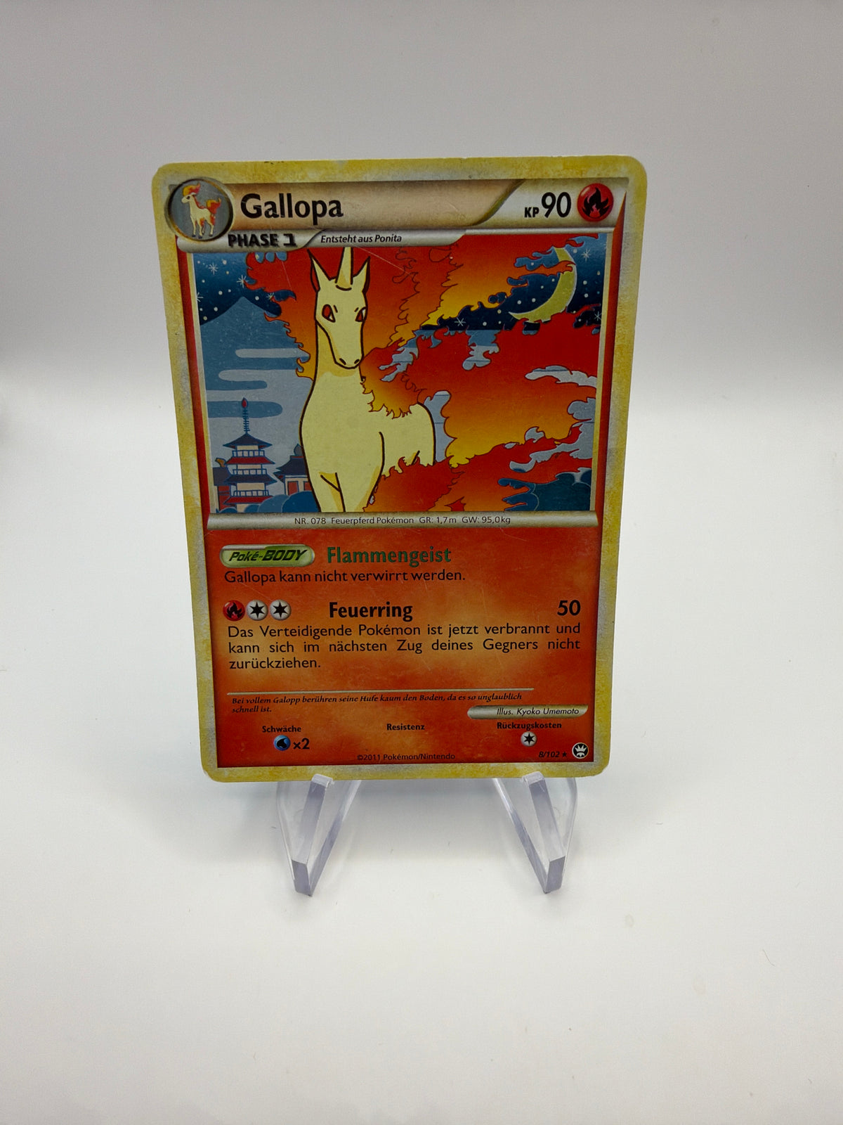 Pokemon Karte Gallopa 8/102 Deutsch