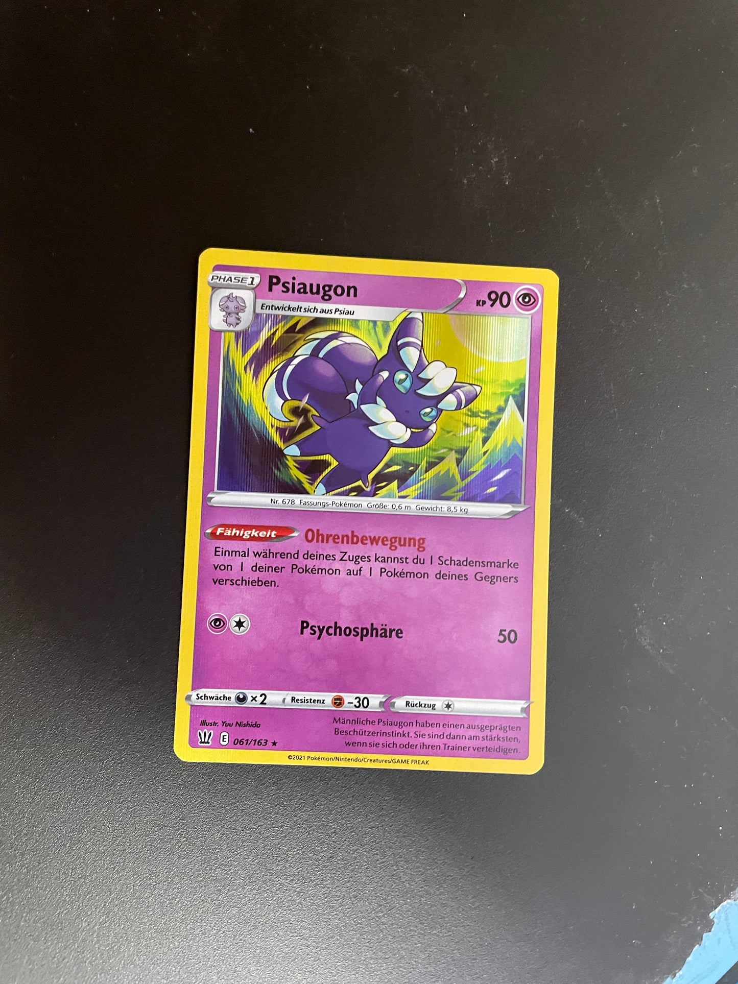 Pokémon Karte Holo Psiaugon 61/163 Deutsch