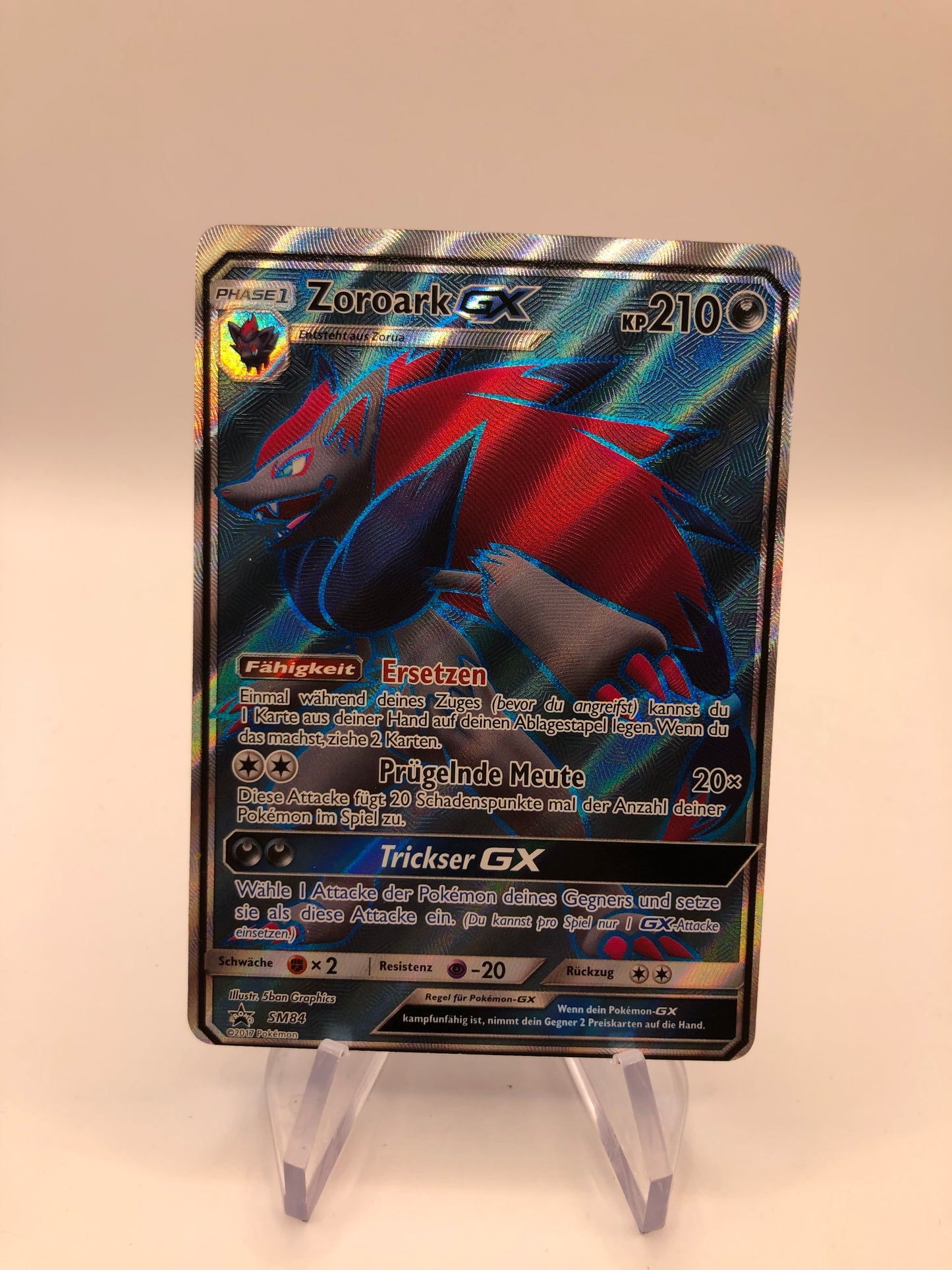 Pokemon Karte GX Promo Zoroark SM84 Deutsch