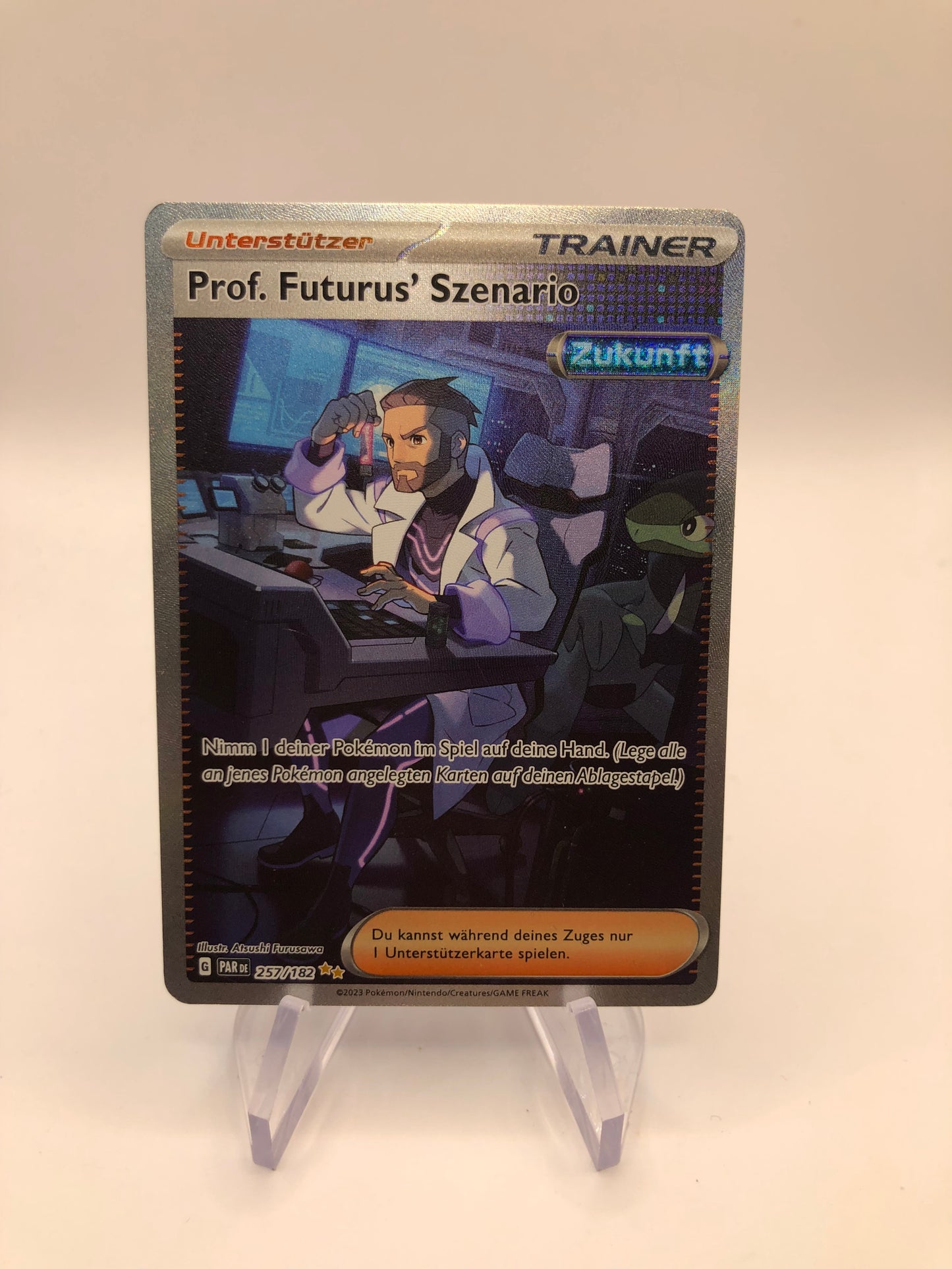 Pokemon Karte Trainer Prof. Futurus Szenario 257/182 Deutsch