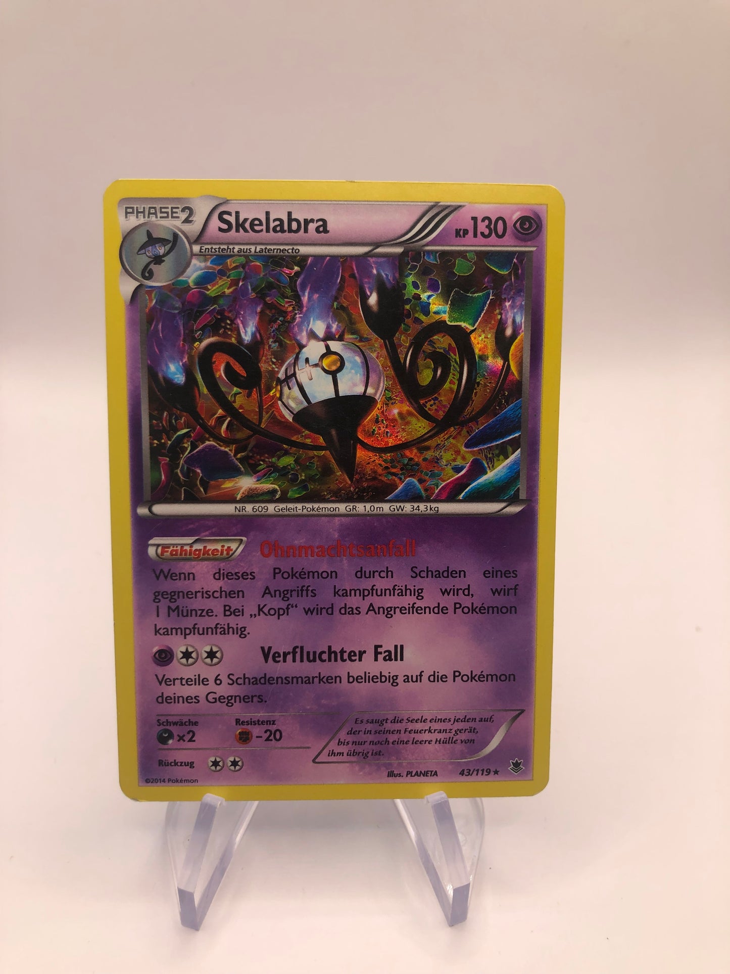 Pokemon Karte Holo Skelabra 43/119 Deutsch