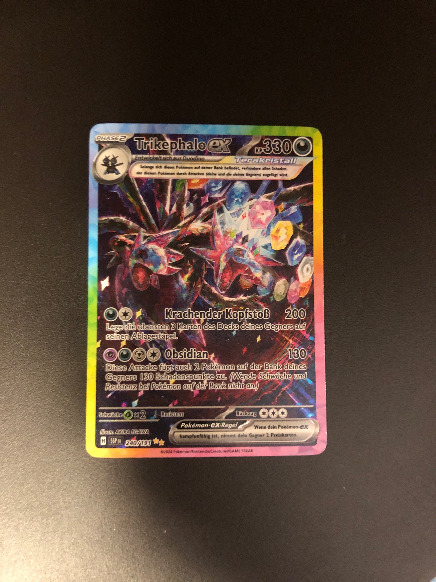 Pokemon Karte EX Trikephalo 240/191 Deutsch