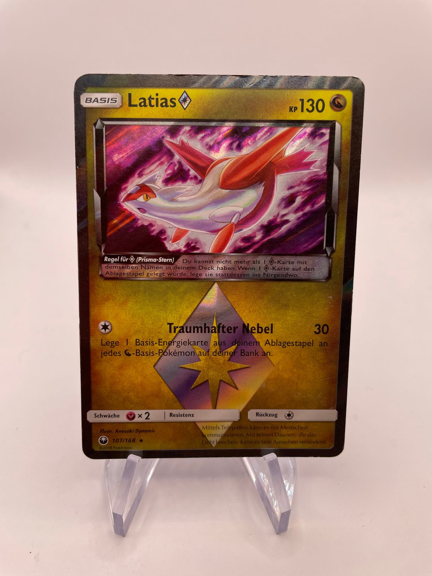 Pokemon Karte Revers Latias 107/168 Deutsch
