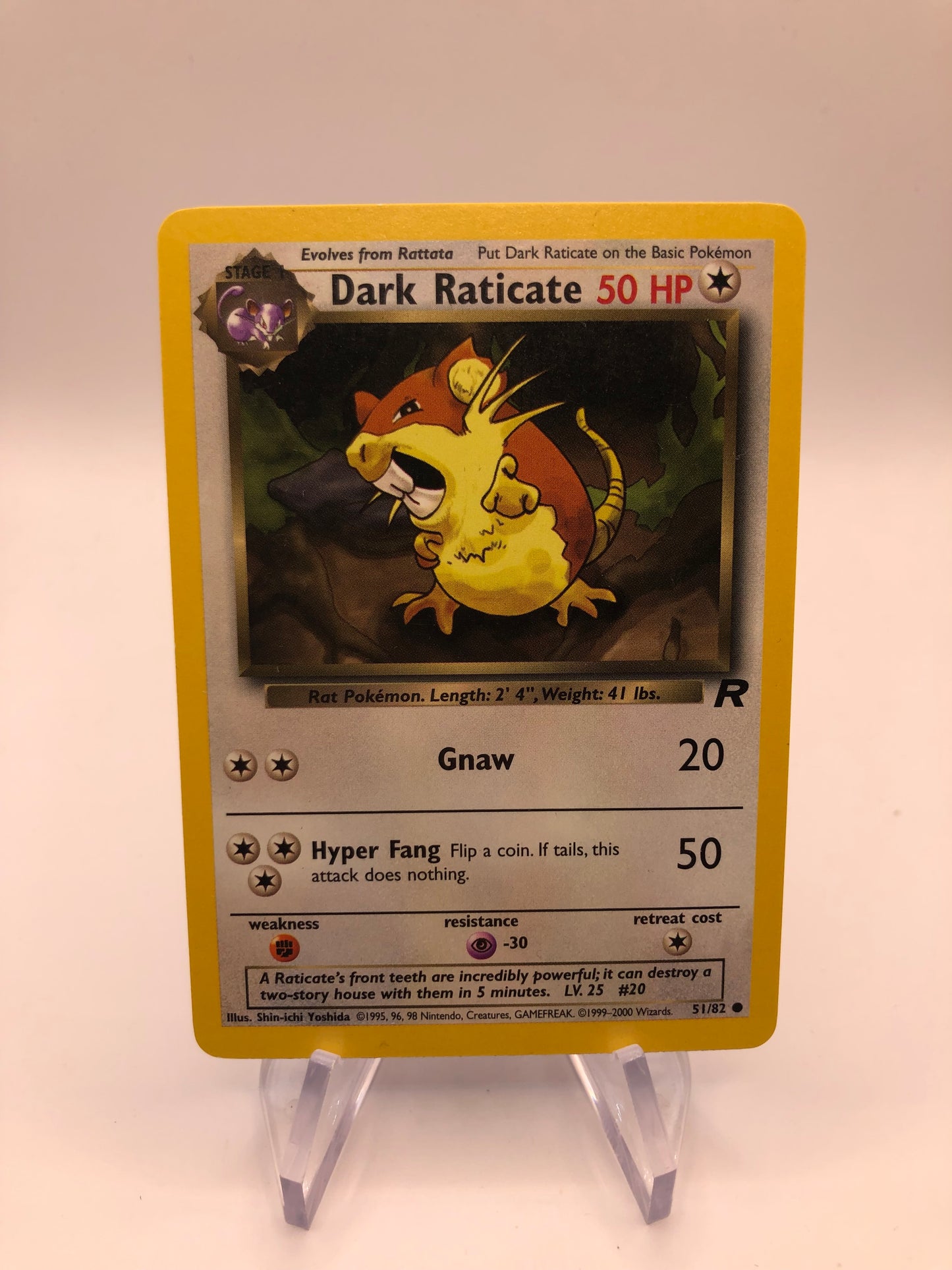 Pokemon Karte Dunkles Rattikarl 51/82 Rocket Englisch