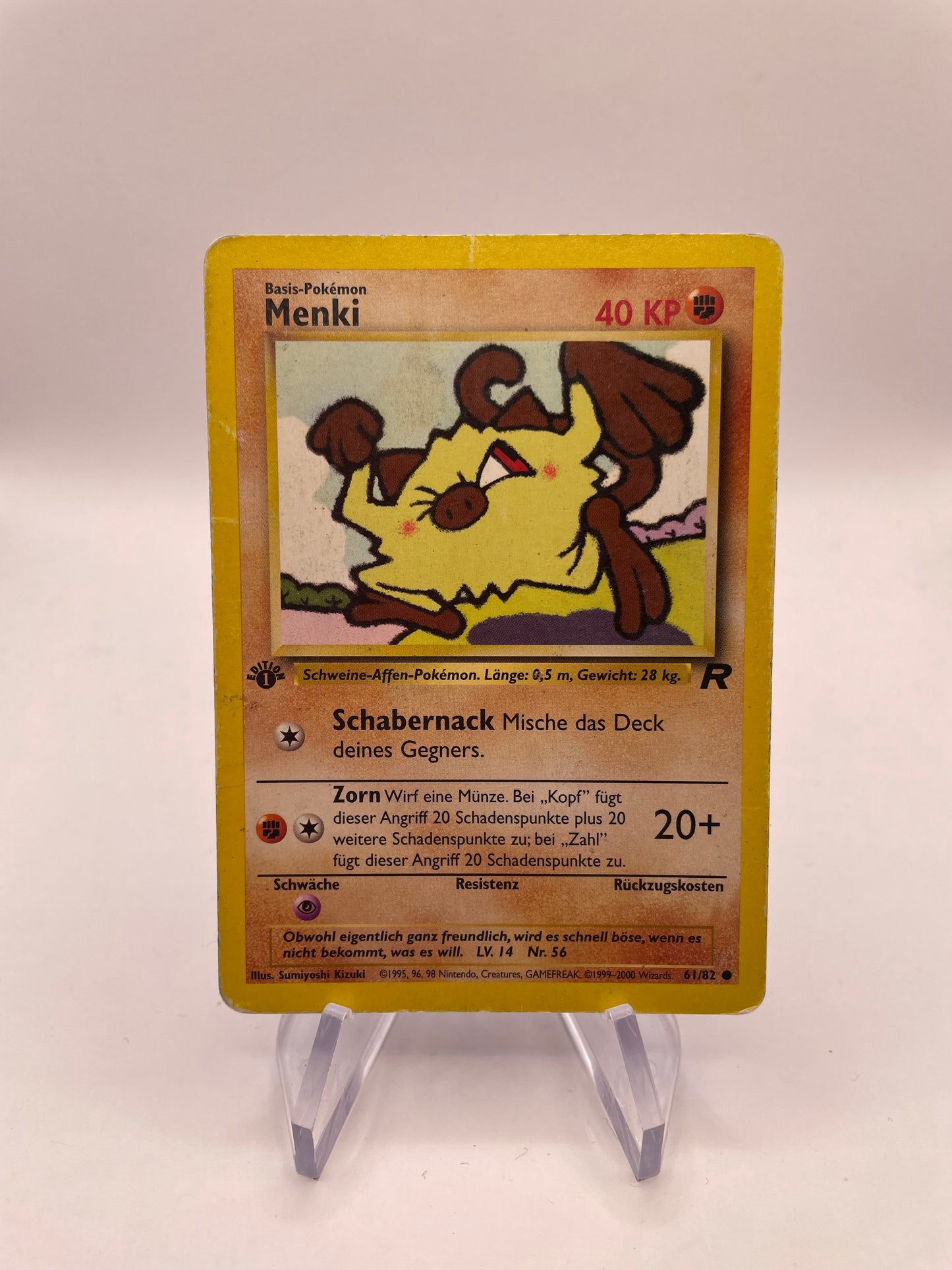 Pokemon Karte Rocket Menki 61/82 Deutsch
